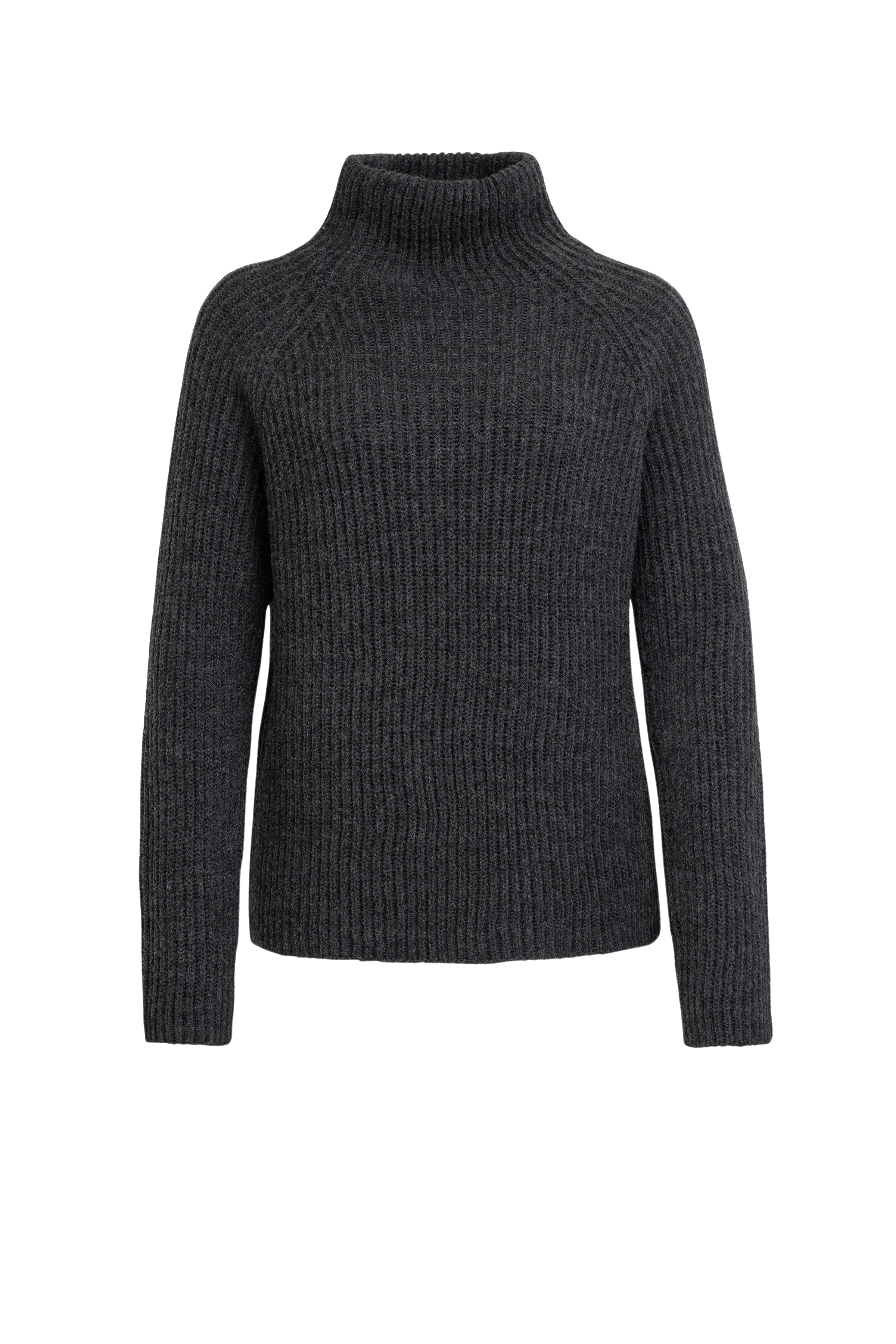 ARWEN - Rollkragenpullover in Woll-Alpakamix - Damen - grau - Freisteller Frontansicht