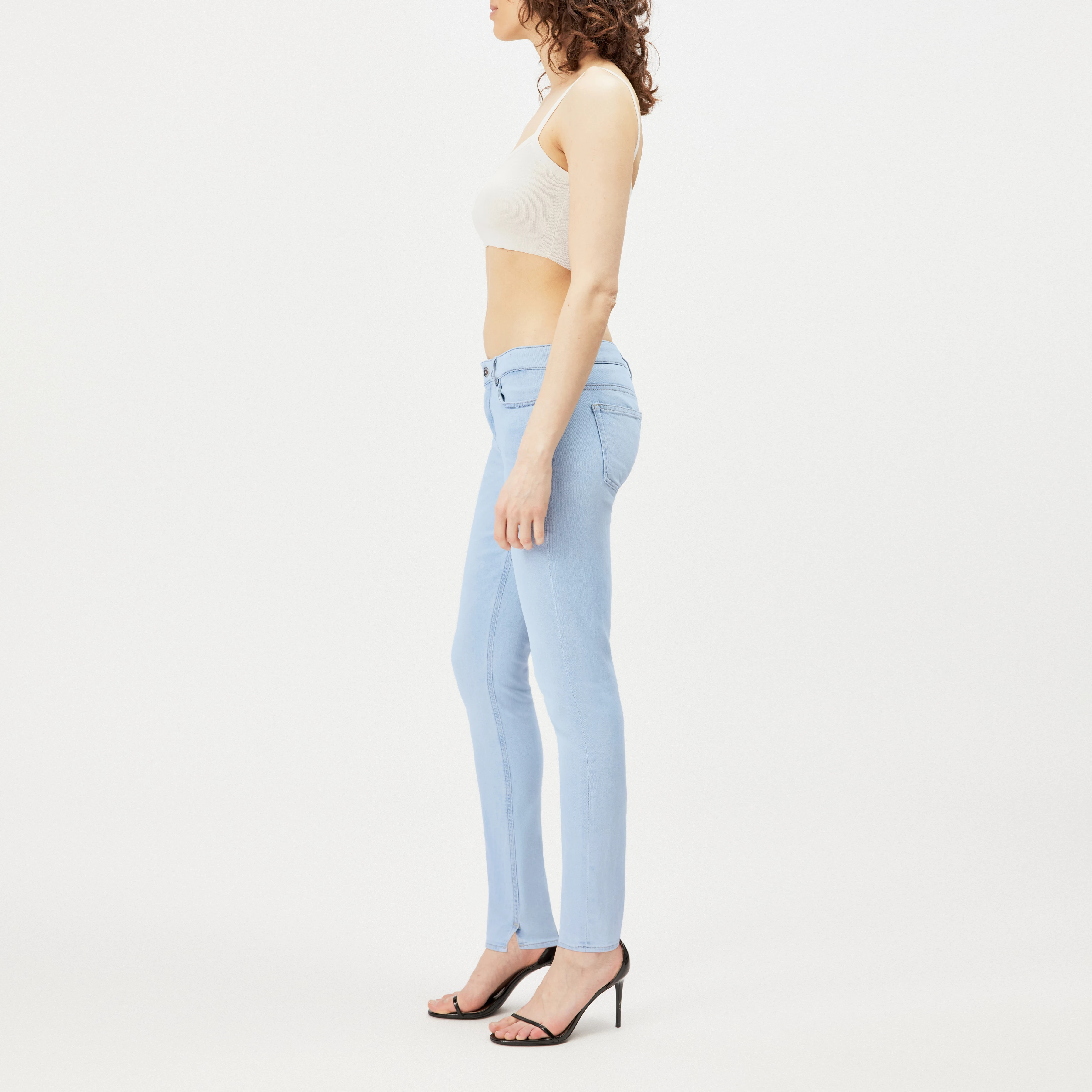 NEED - Low-waist skinny jeans in cotton-lyocell blend - women - blue - Seitenansicht