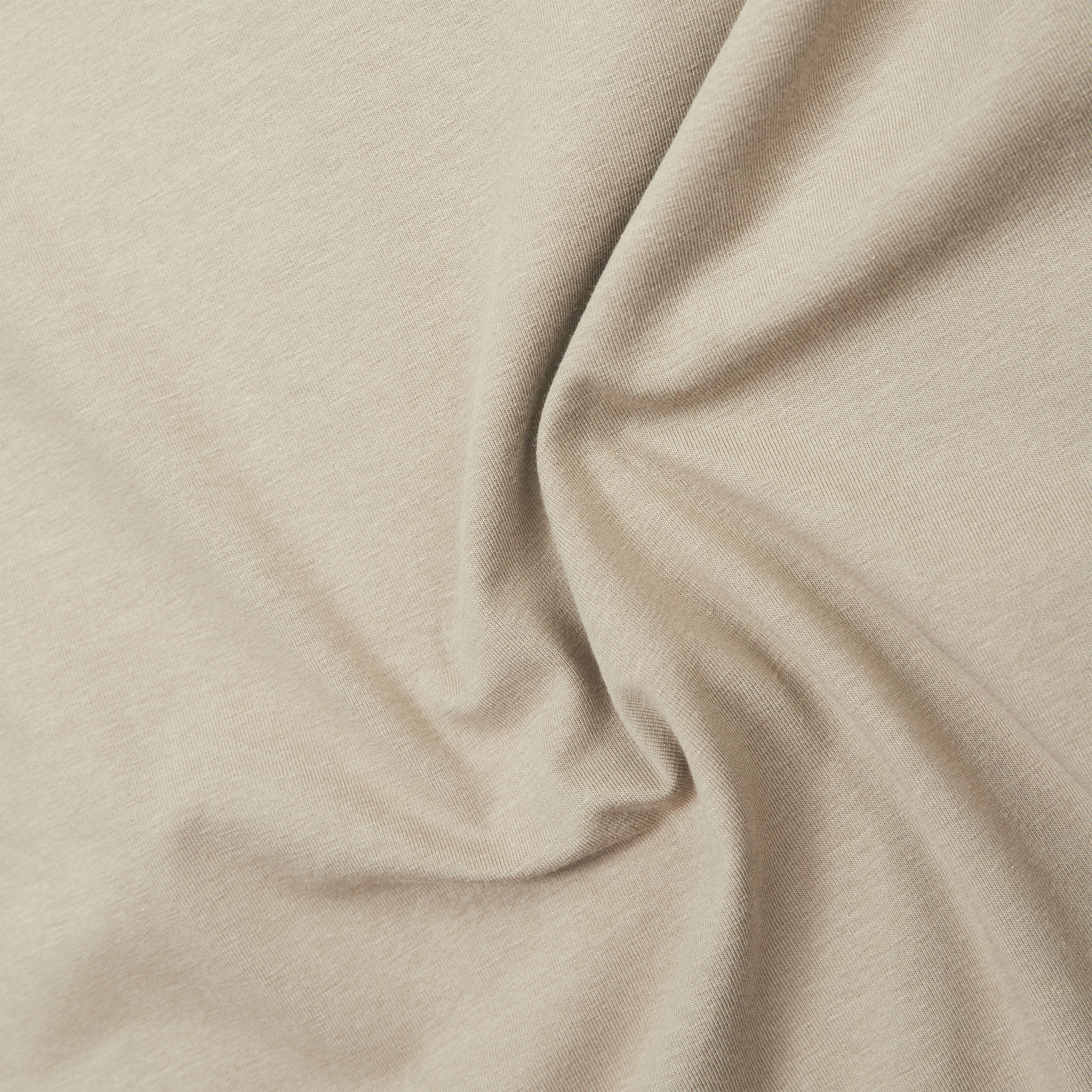 ANTON - fitted T-shirt in cotton - men - beige - Materialbild (B2C)