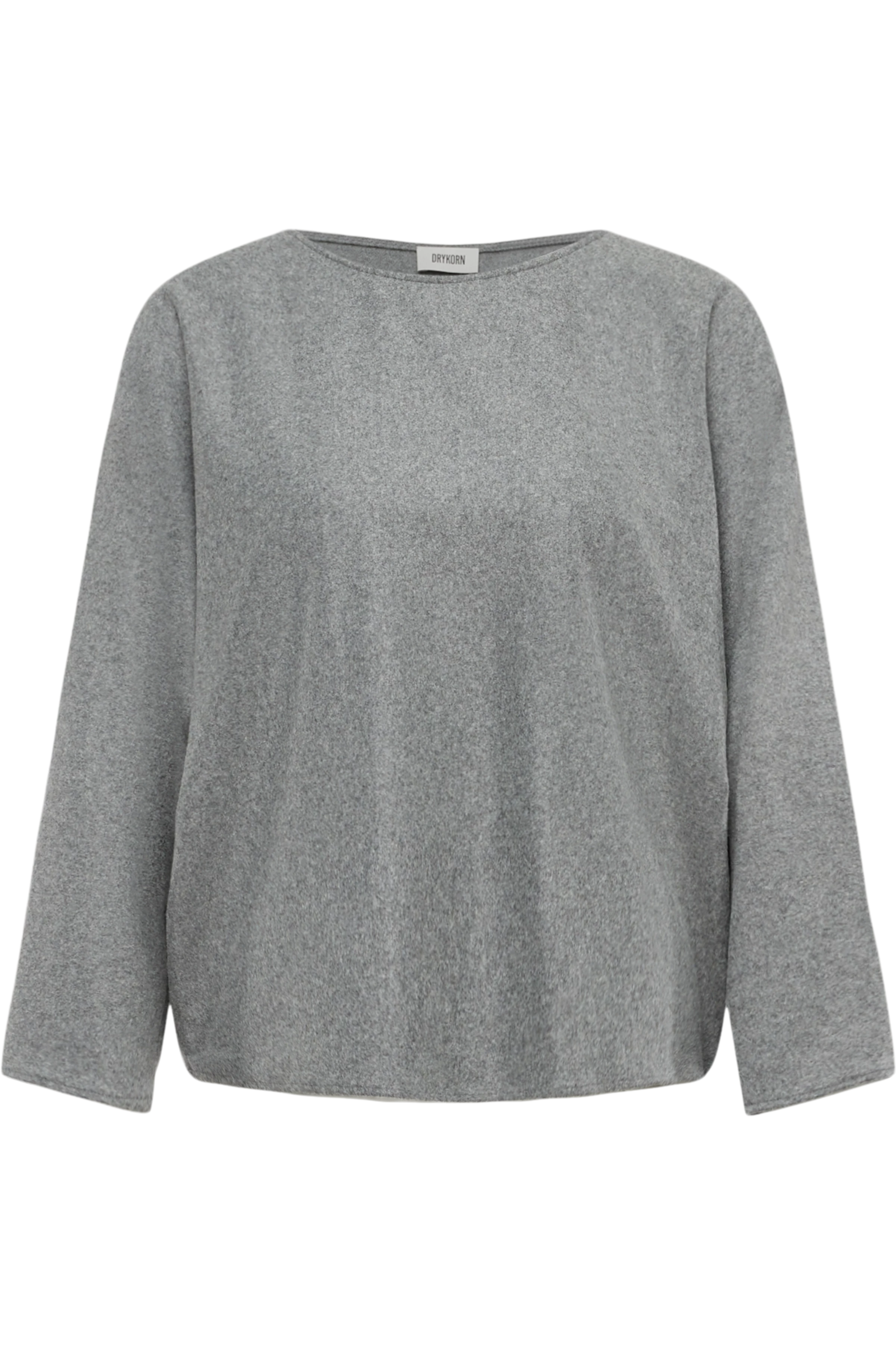 NIALINI - T-Shirt Bluse in Jersey Woll-Mix - Damen - grau - Freisteller Frontansicht