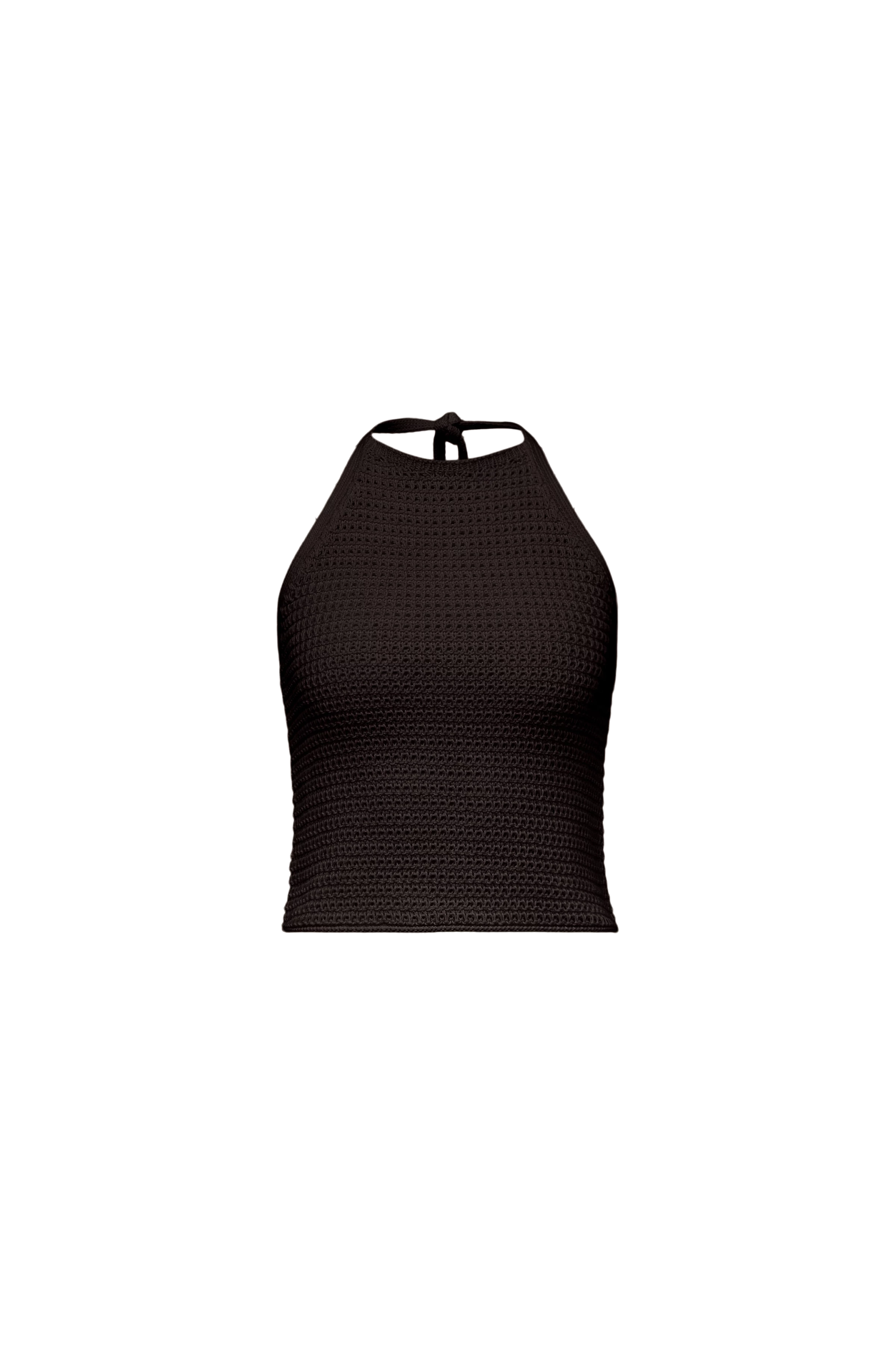 AKWY - Halter top in pure cotton - women - brown - Freisteller Frontansicht