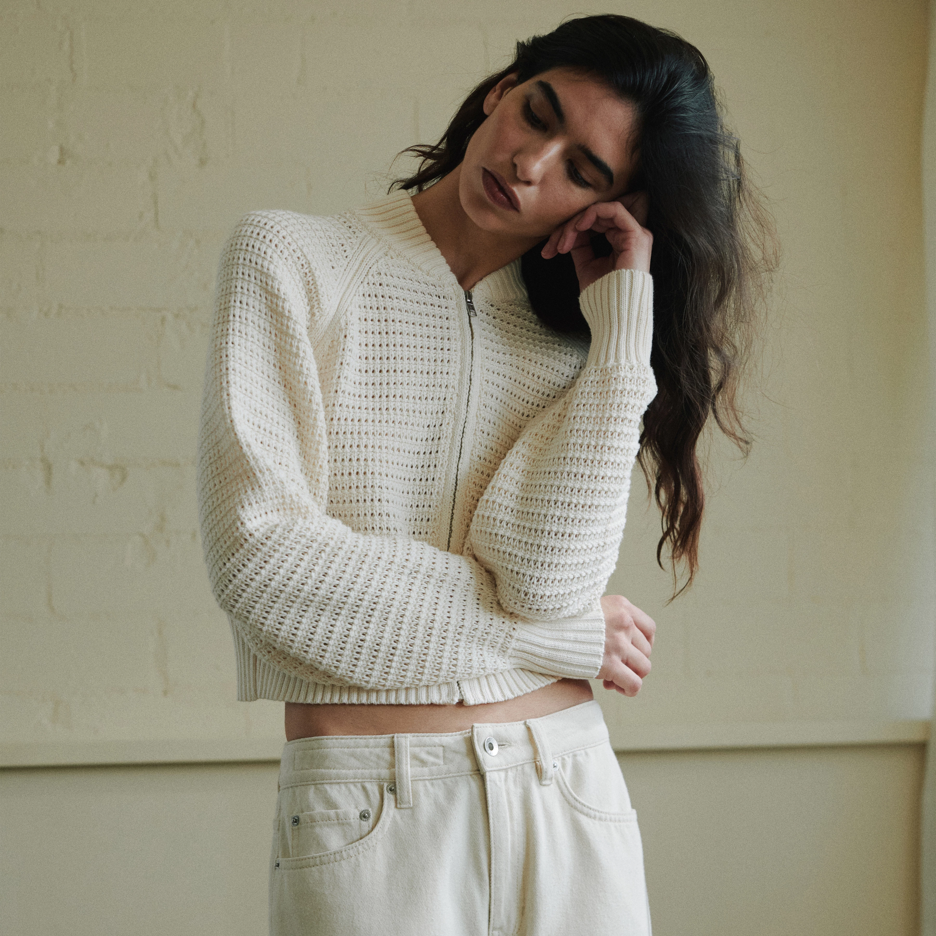 SILSY - Oversized cotton cardigan - women - off white