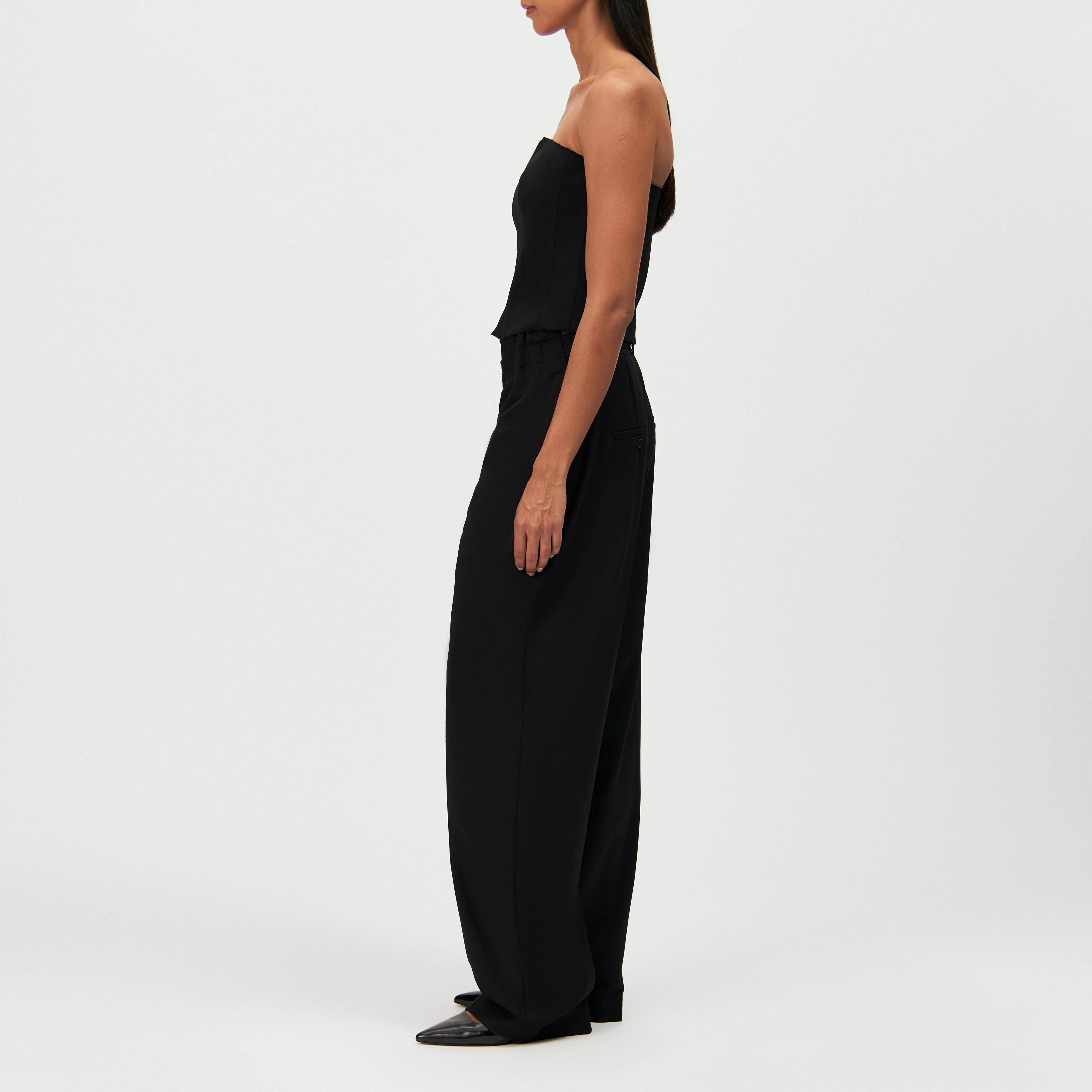 IDLE_1 - Tailored Serge Corset - women - black - Seitenansicht