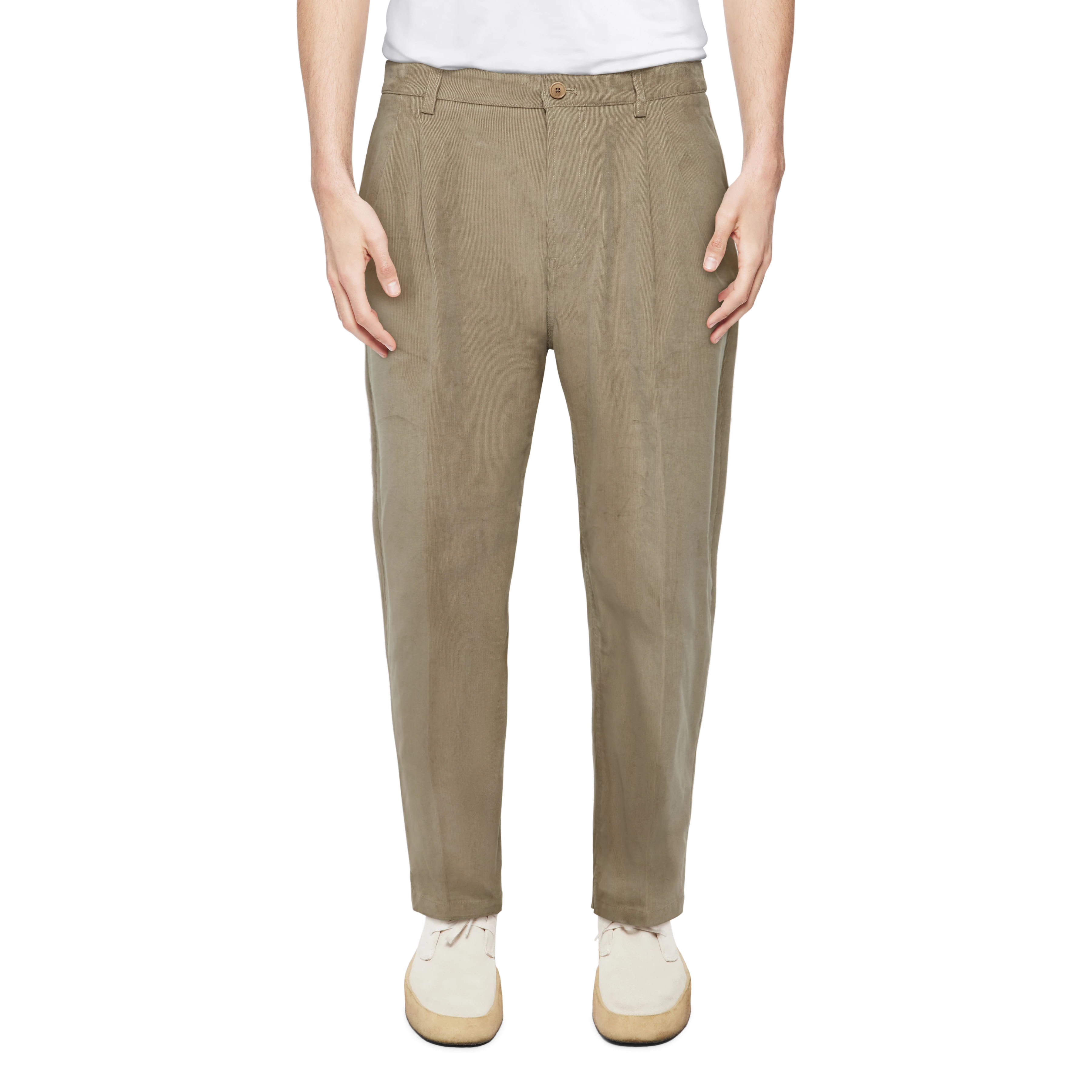 KARYKO - Chinos in corduroy - men - brown - Frontansicht