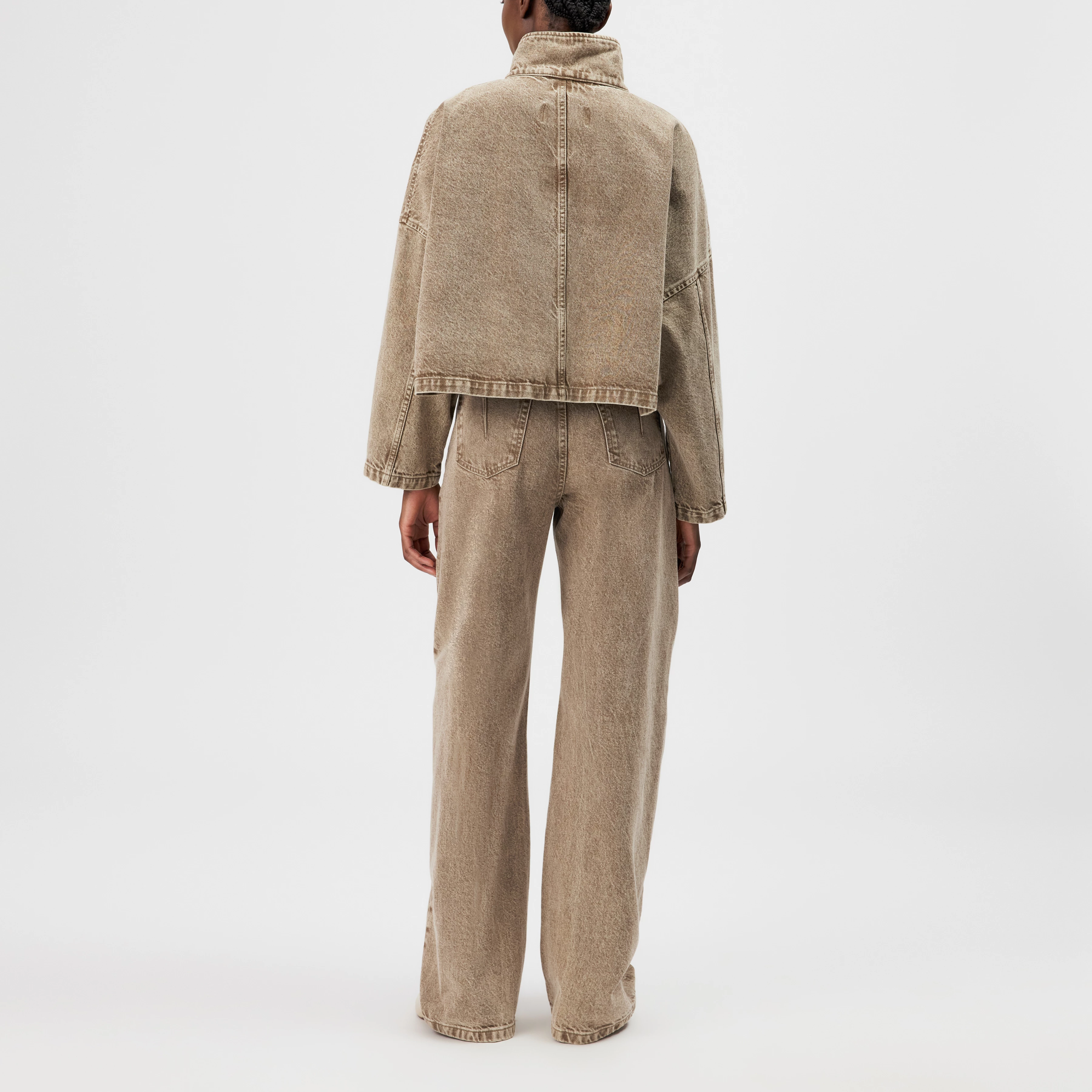 ELSTOW_1 - Oversized jacket in light denim wash - women - brown - Rückansicht