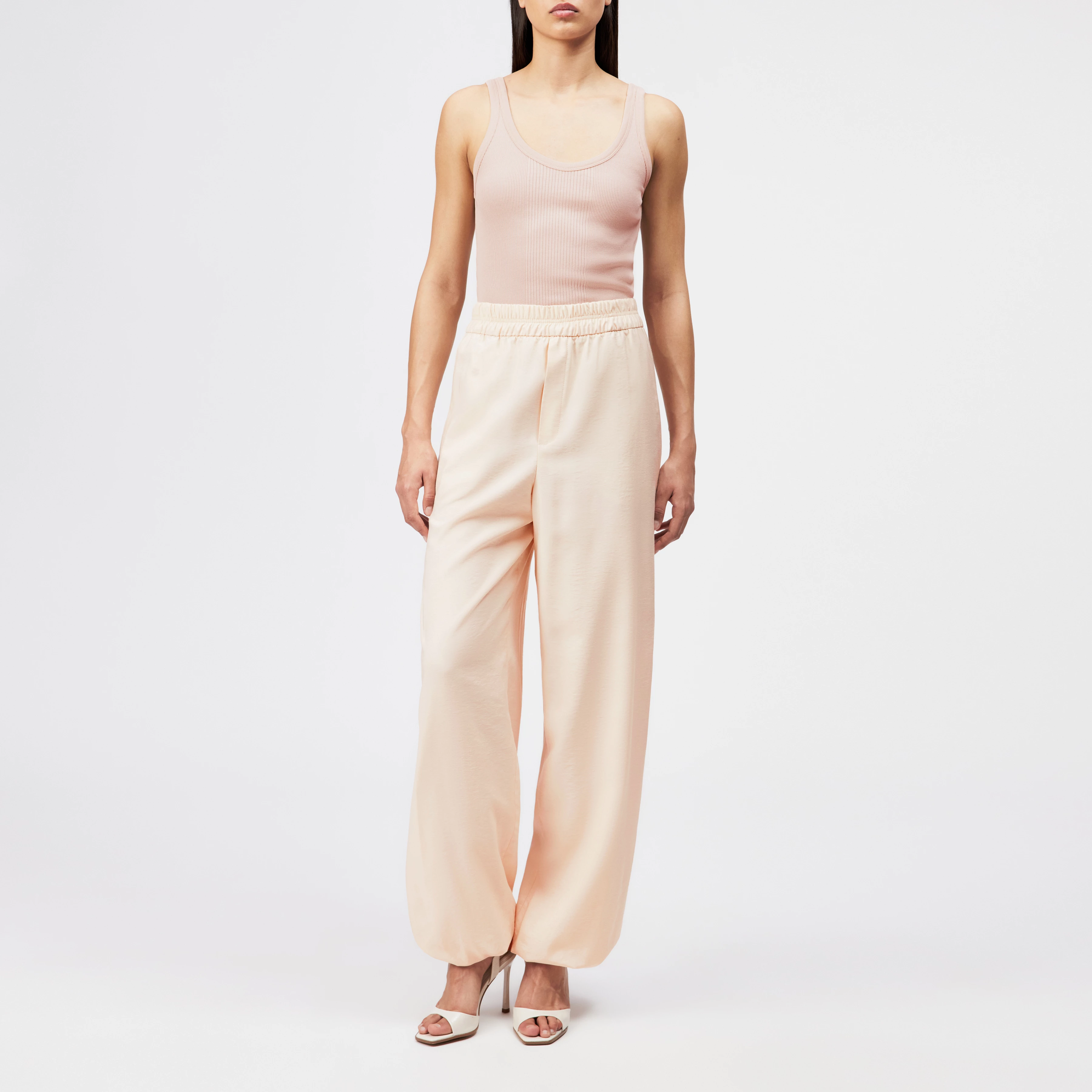 SORNIN - Pima cotton top - women - orange - Ganzkörper-Frontansicht