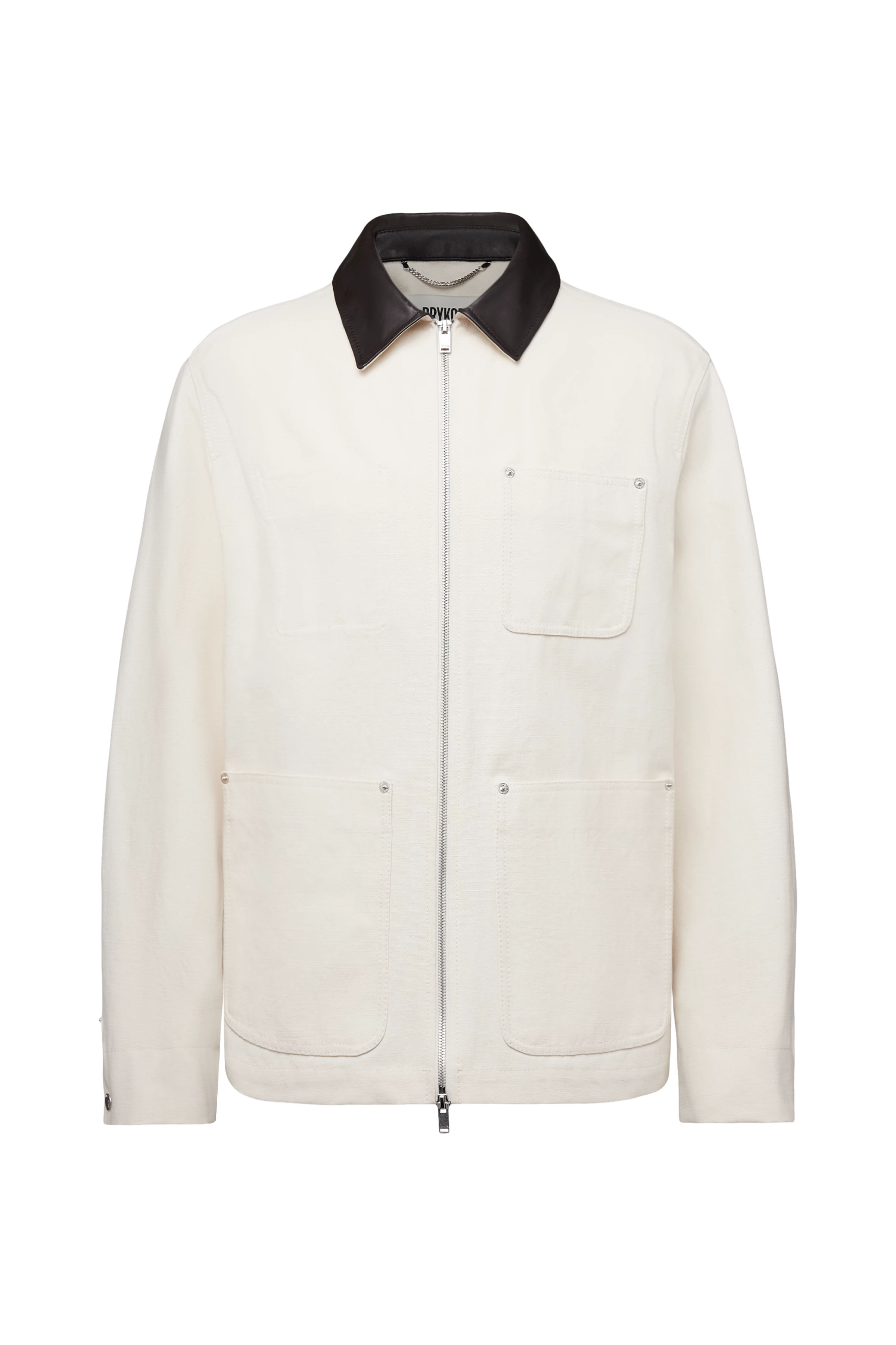 KALENO - Cotton-blend utility jacket. - men - off white - Freisteller Frontansicht