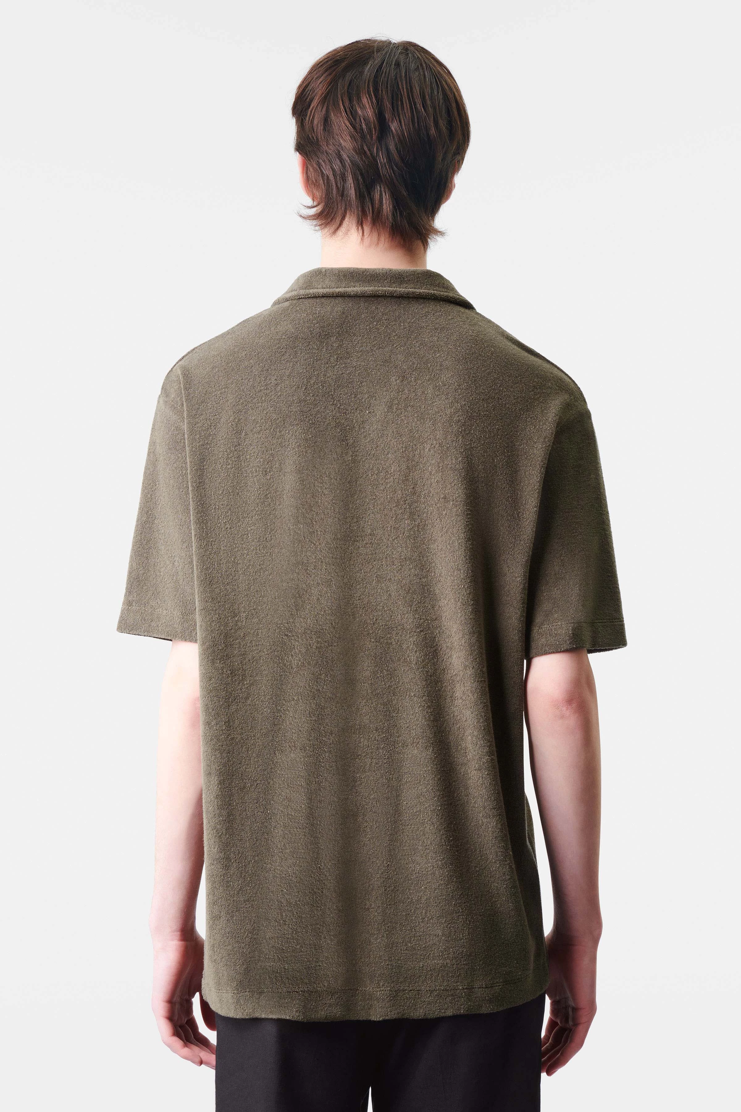 BENEDICKT - regular fit polo van katoen-viscosemix - heren - groen - Rückansicht