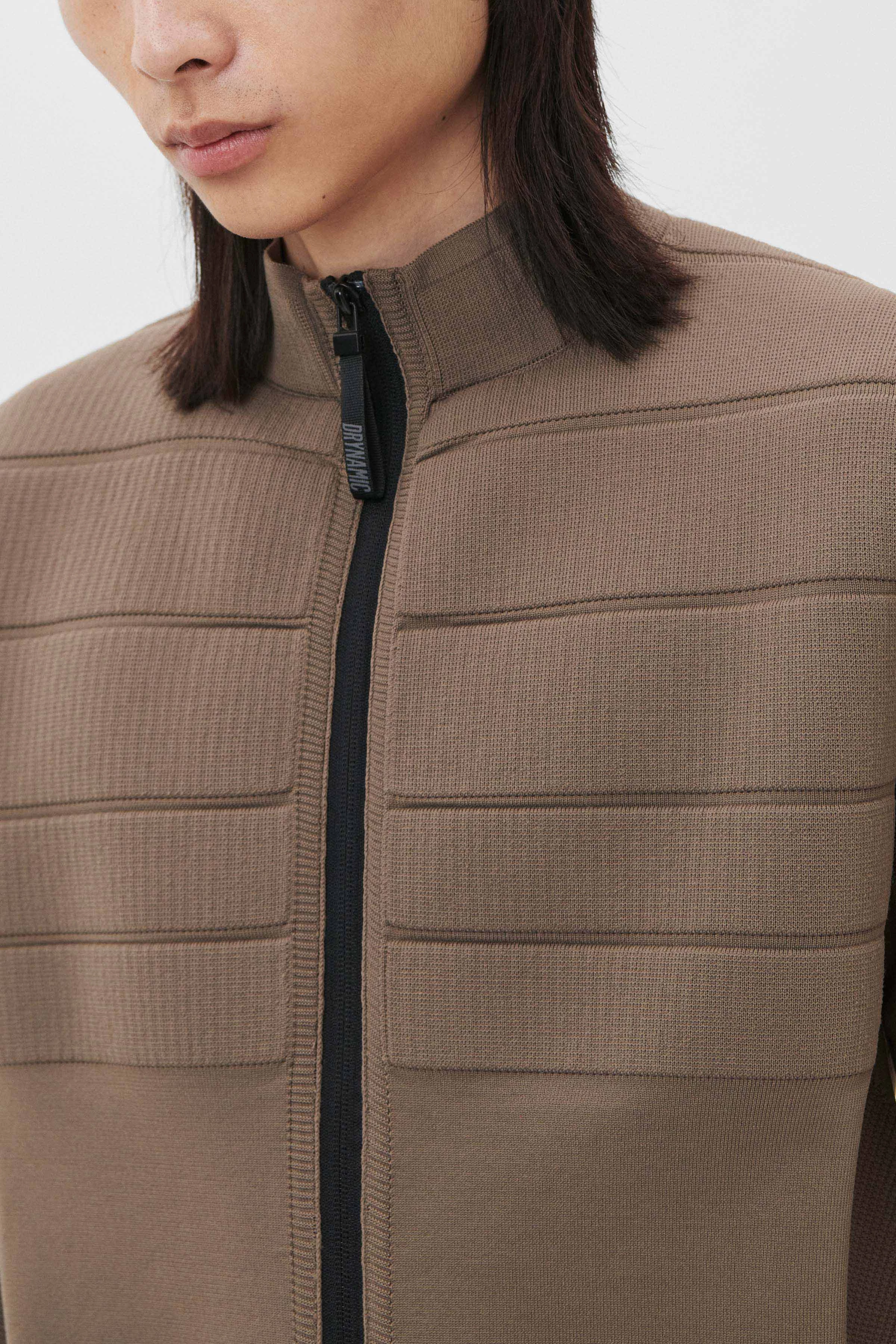 BRAXTEN - sporty zip jacket in lightweight material - men - brown - Seitenansicht