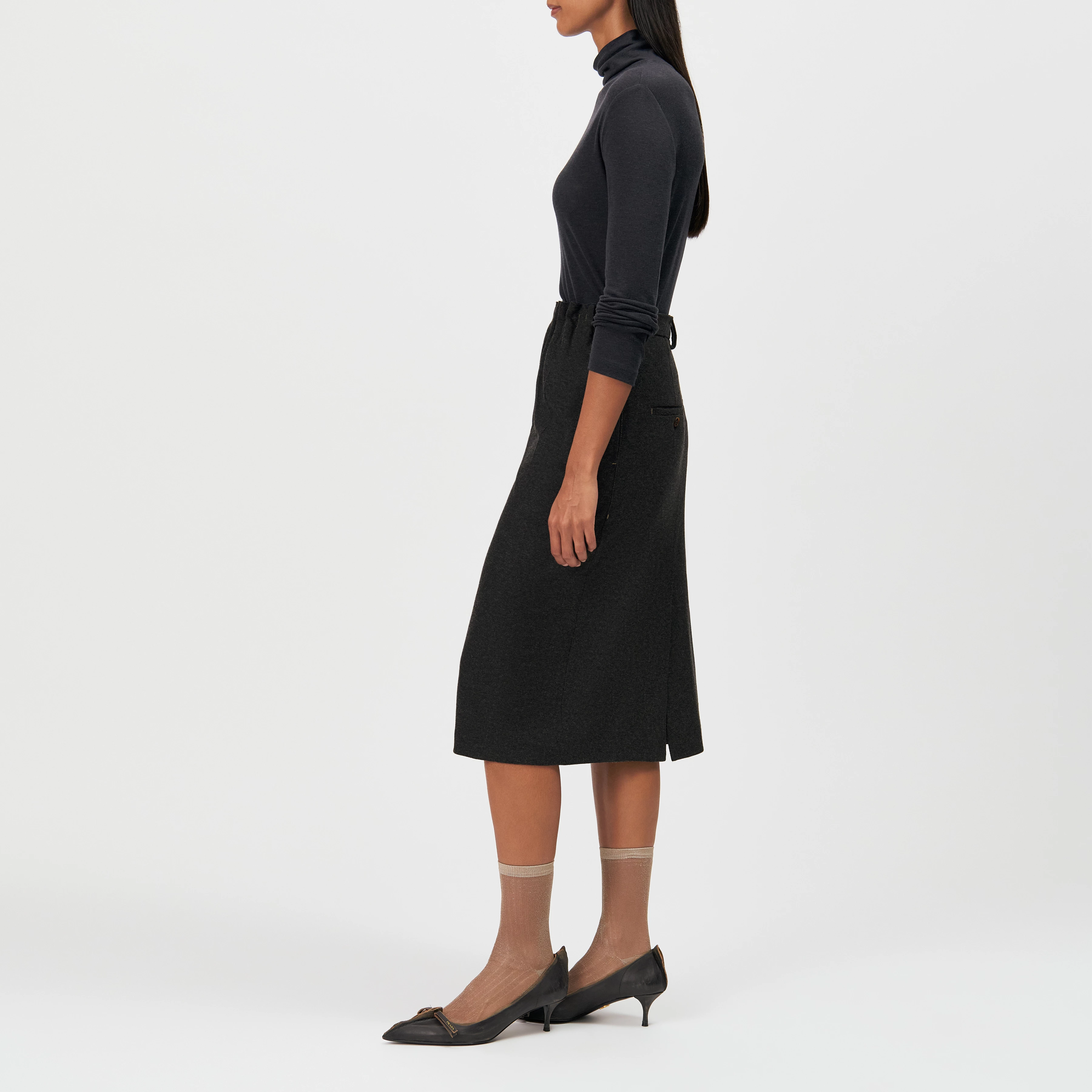 EIRYN - Midi pencil skirt - women - grey - Seitenansicht