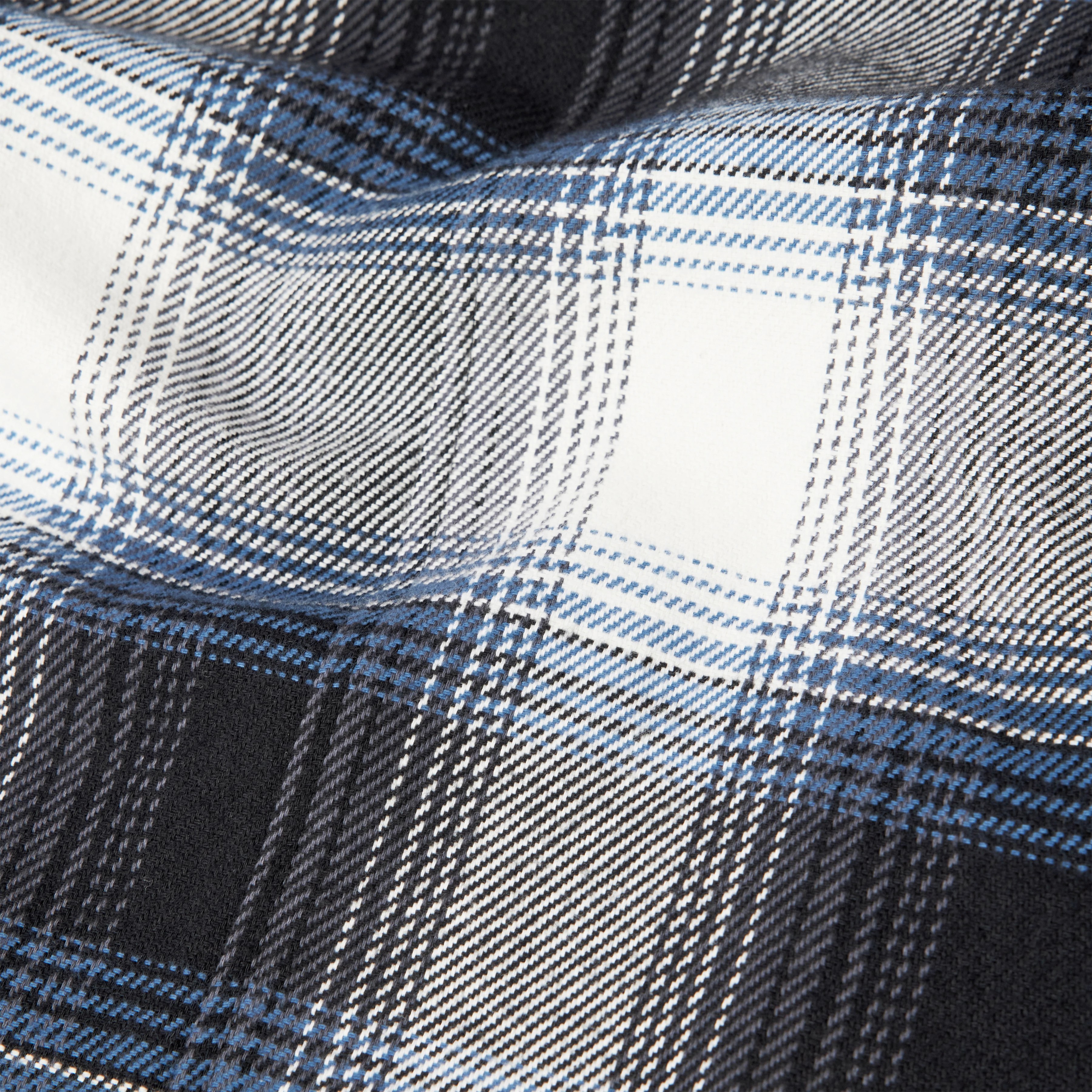 DIEGGO - Overshirt mit Brusttasche in Karo - Herren - blau - Materialbild (B2C)