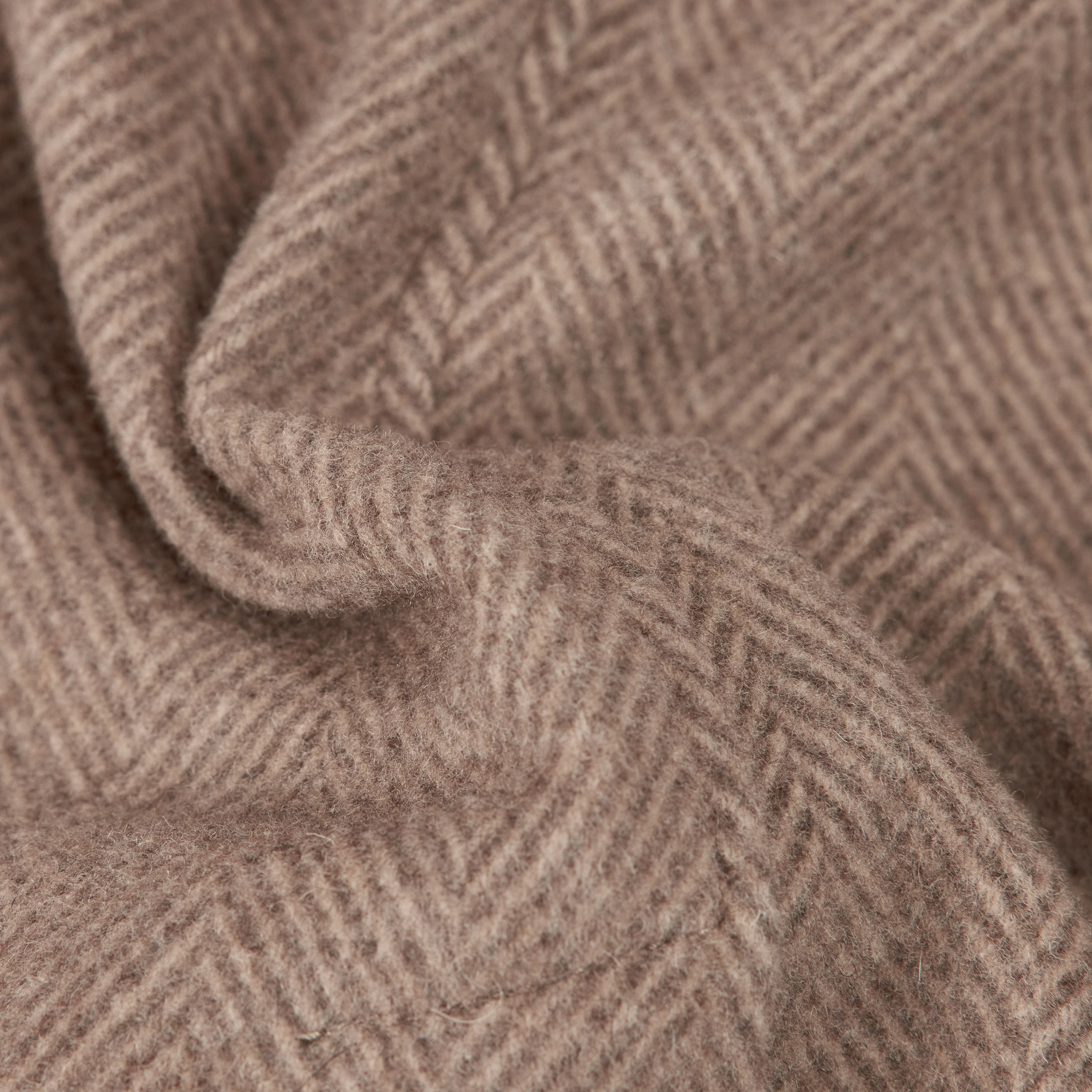 NEKOLA - Double-breasted wool-blend coat - men - brown - Materialbild (B2C)