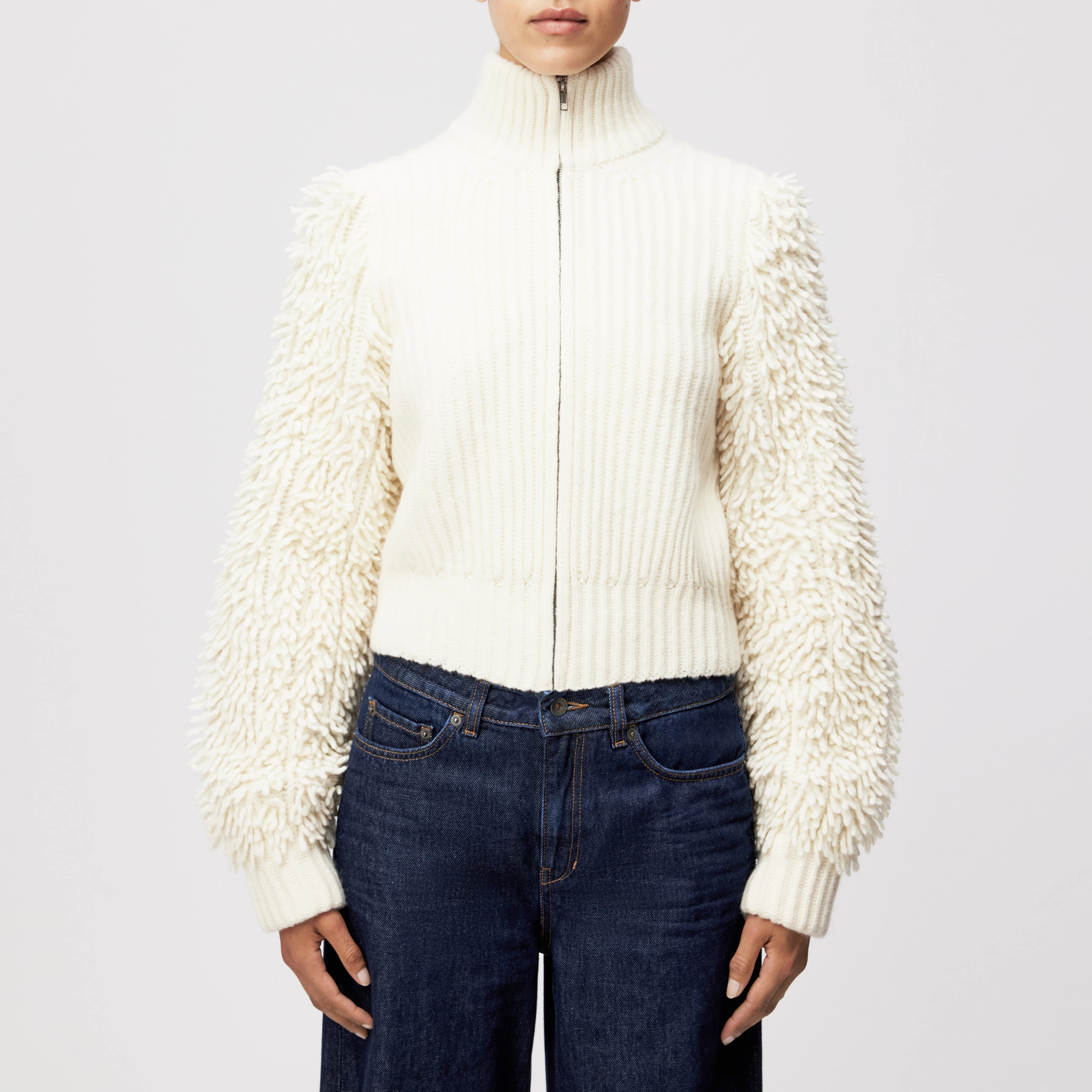 BEARANI - Cardigan in virgin wool - women - off white - Frontansicht