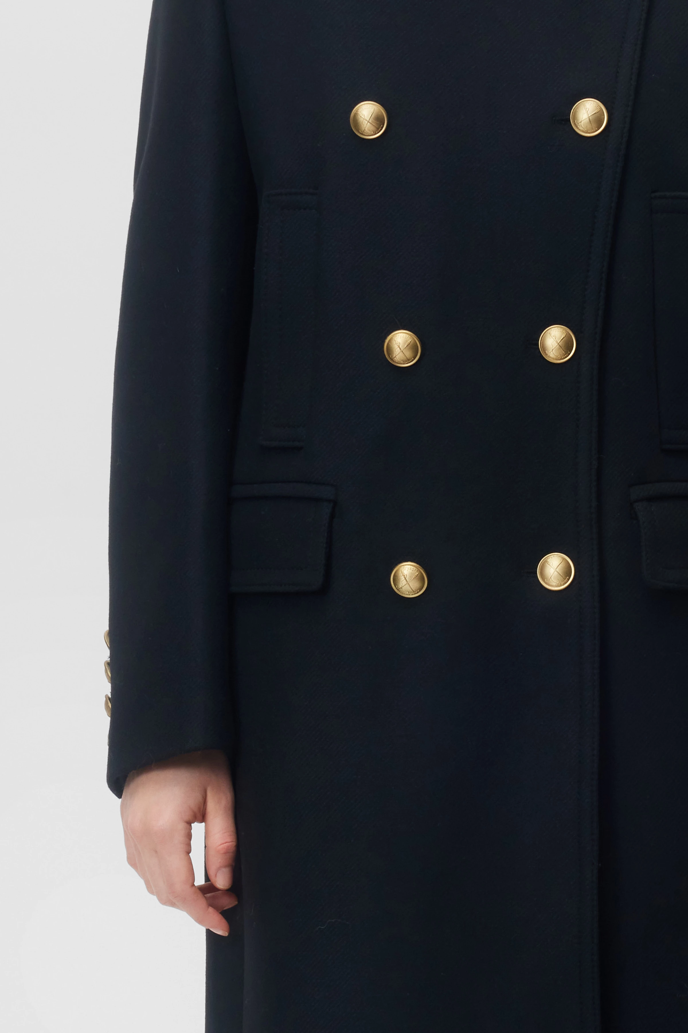 HAWDON_2 - manteau militaire en mélange de laine - women - noir - Seitenansicht