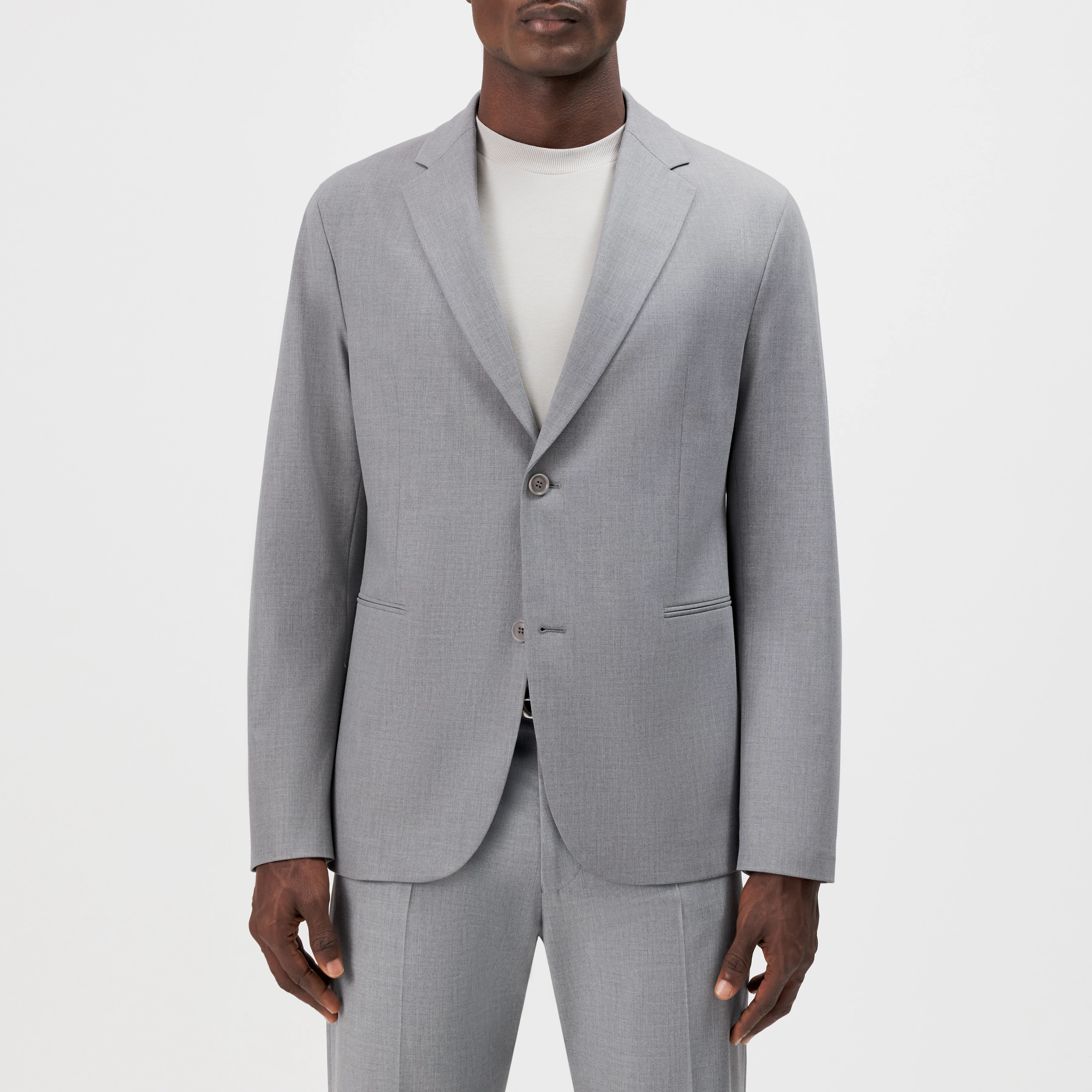 CATORY_B - Regular fit blazer in wool blend - men - grey - Frontansicht