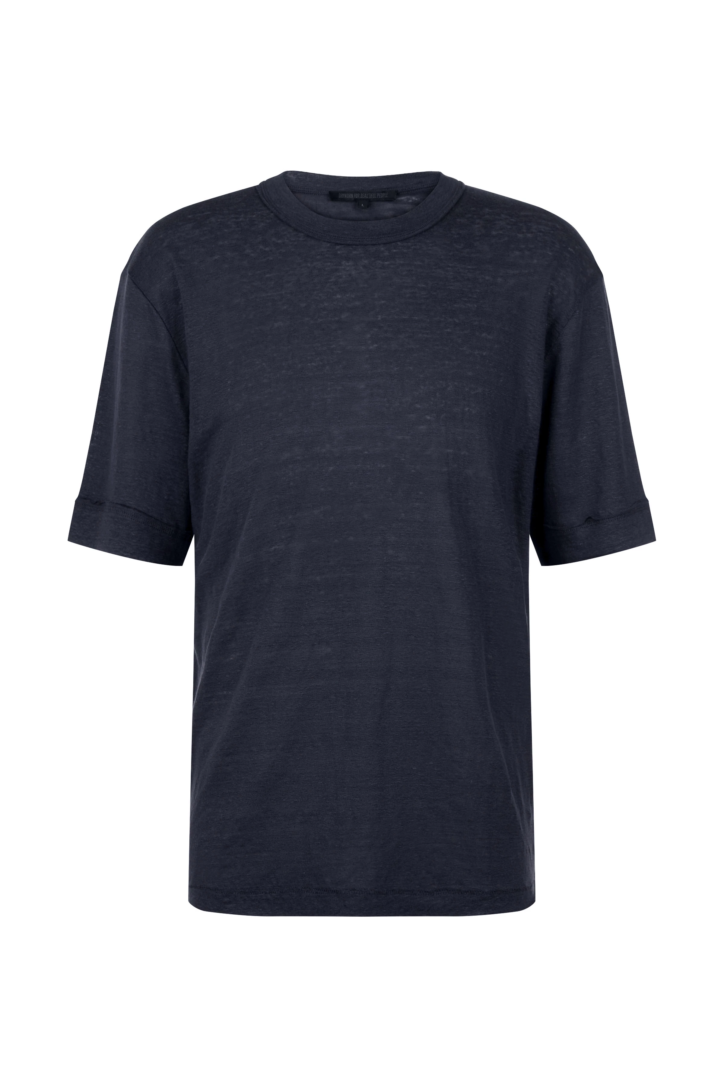 RAPHAEL - T-Shirt in reinem Leinen - Herren - blau - Freisteller Frontansicht