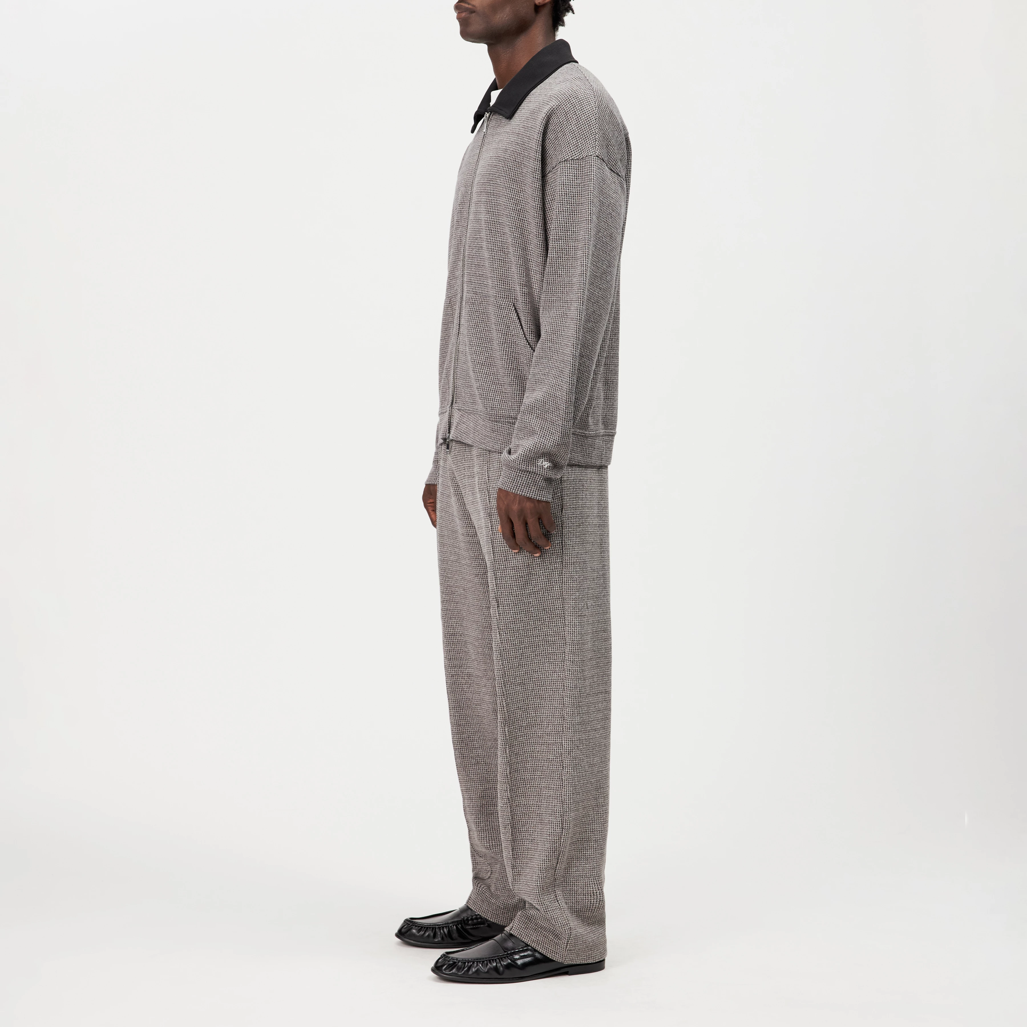 ARELIO - Jacke mit Kontrastkragen in Baumwoll-Mix - Herren - braun - Seitenansicht