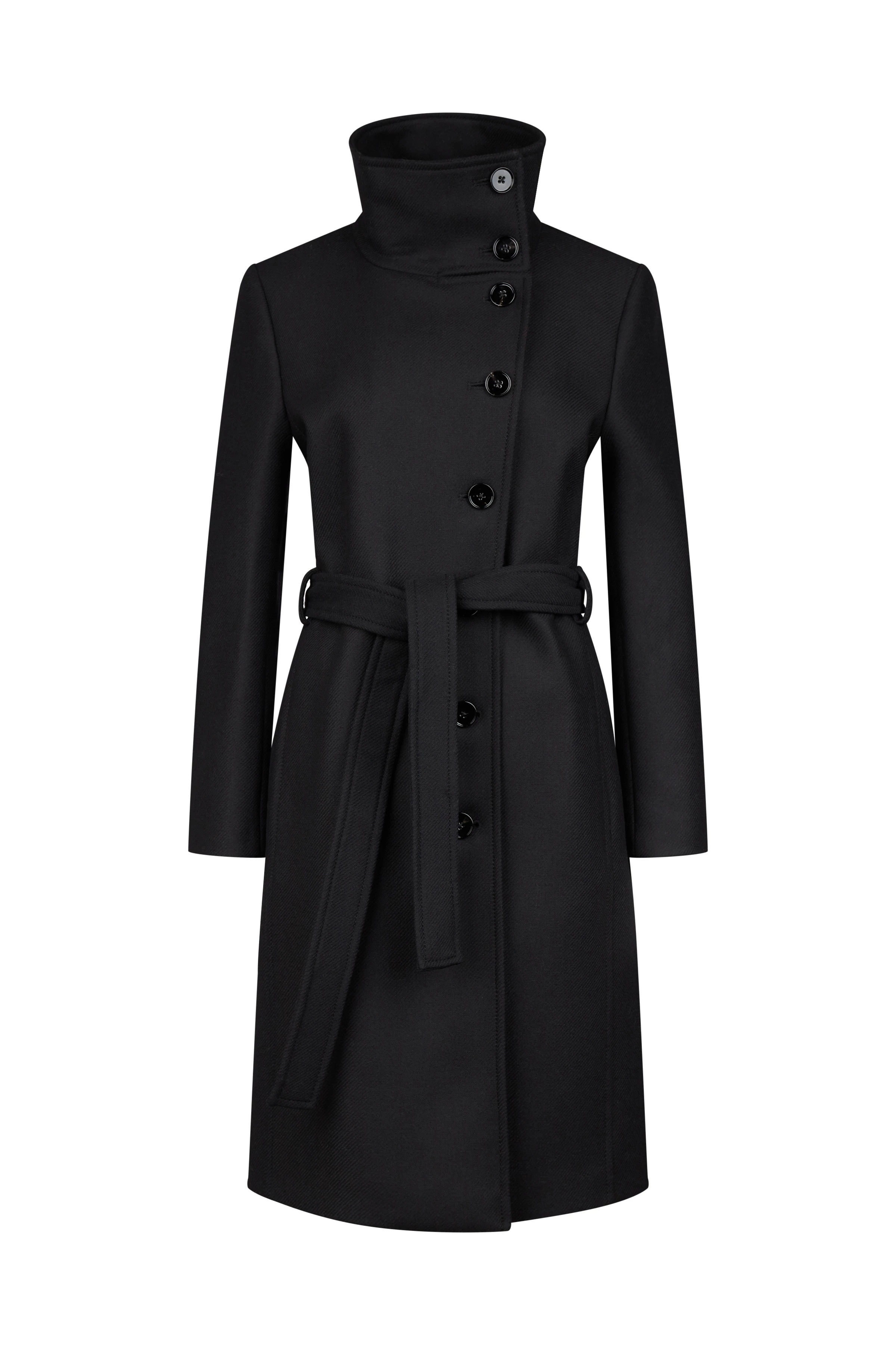 LEWISHAM - Uniformmantel in winterlicher Woll-Mischung - Damen - schwarz - Freisteller Frontansicht