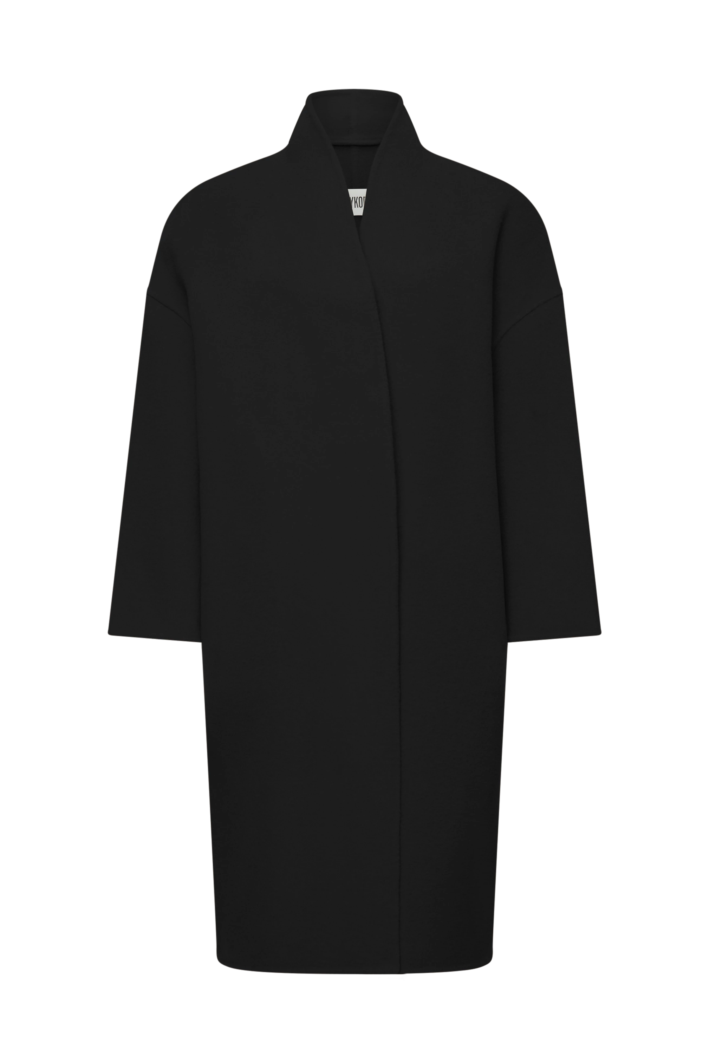 BAUPREY - Hüllenmantel in Woll-Doubleface - Damen - schwarz - Freisteller Frontansicht