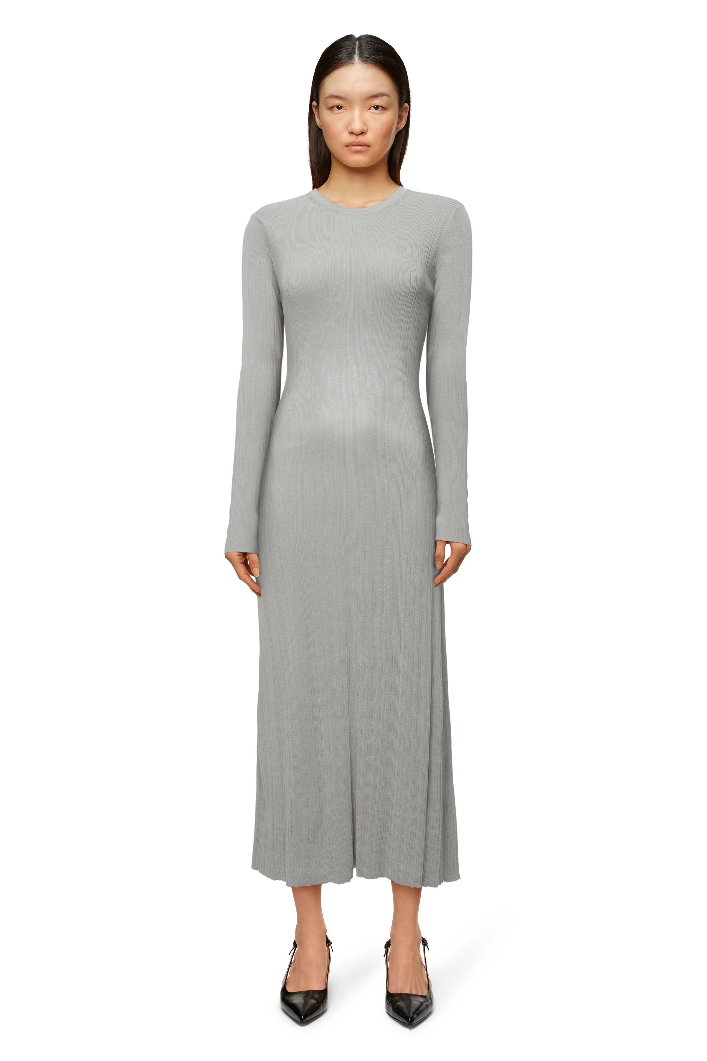 LIALE - Feminine knitted dress in cotton - women - beige - Frontansicht