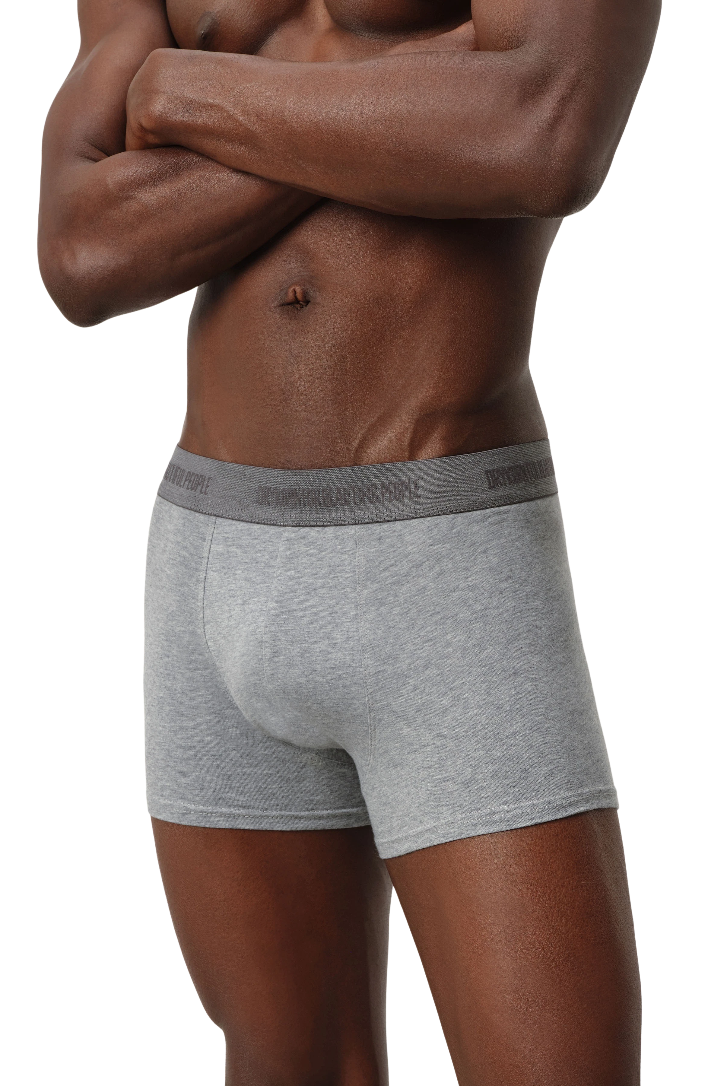CORBIN_3 - 3-pack boxer shorts in cotton mix - unisex - grey - Seitenansicht