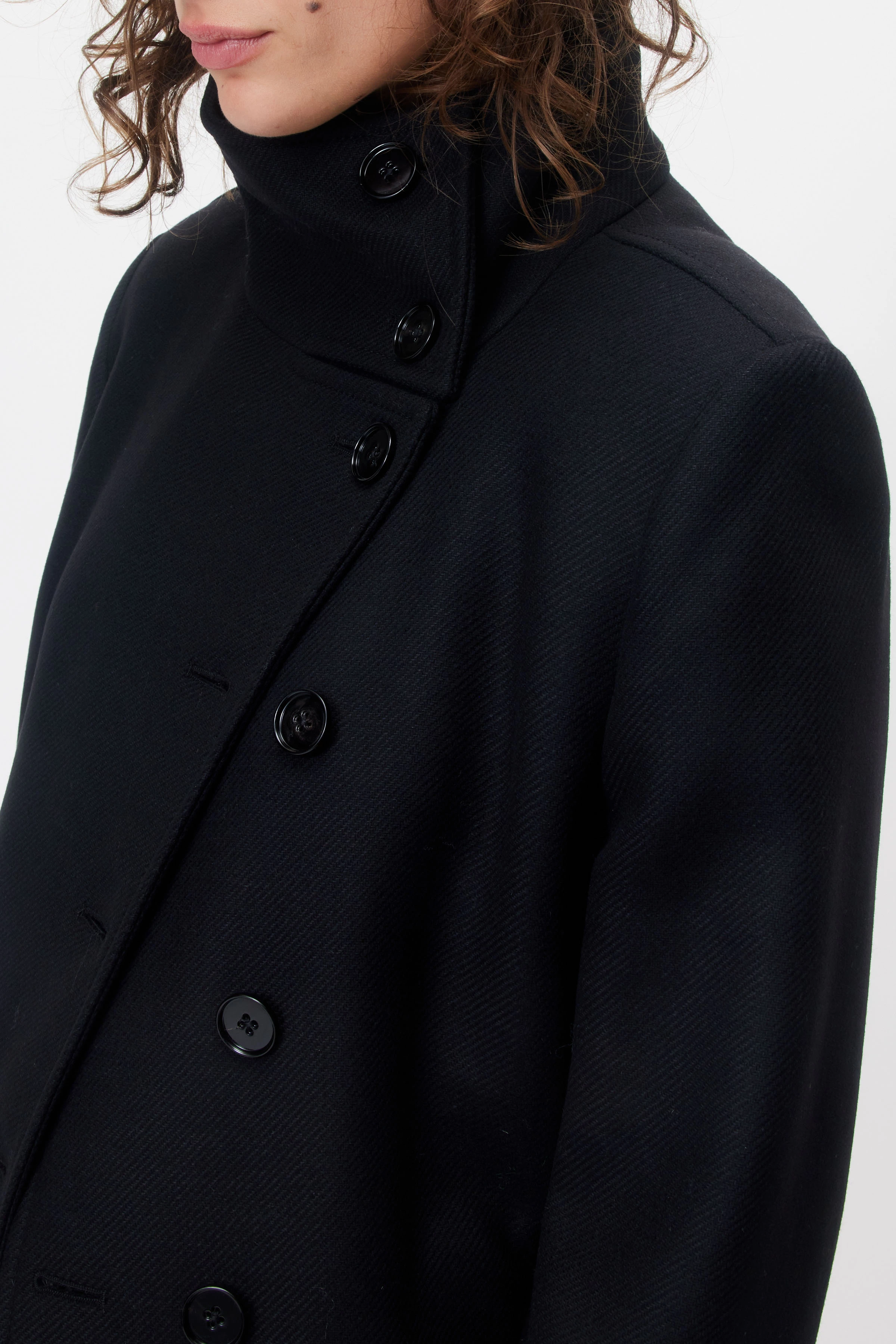 LEWISHAM - Uniformmantel in winterlicher Woll-Mischung - Damen - schwarz - Seitenansicht