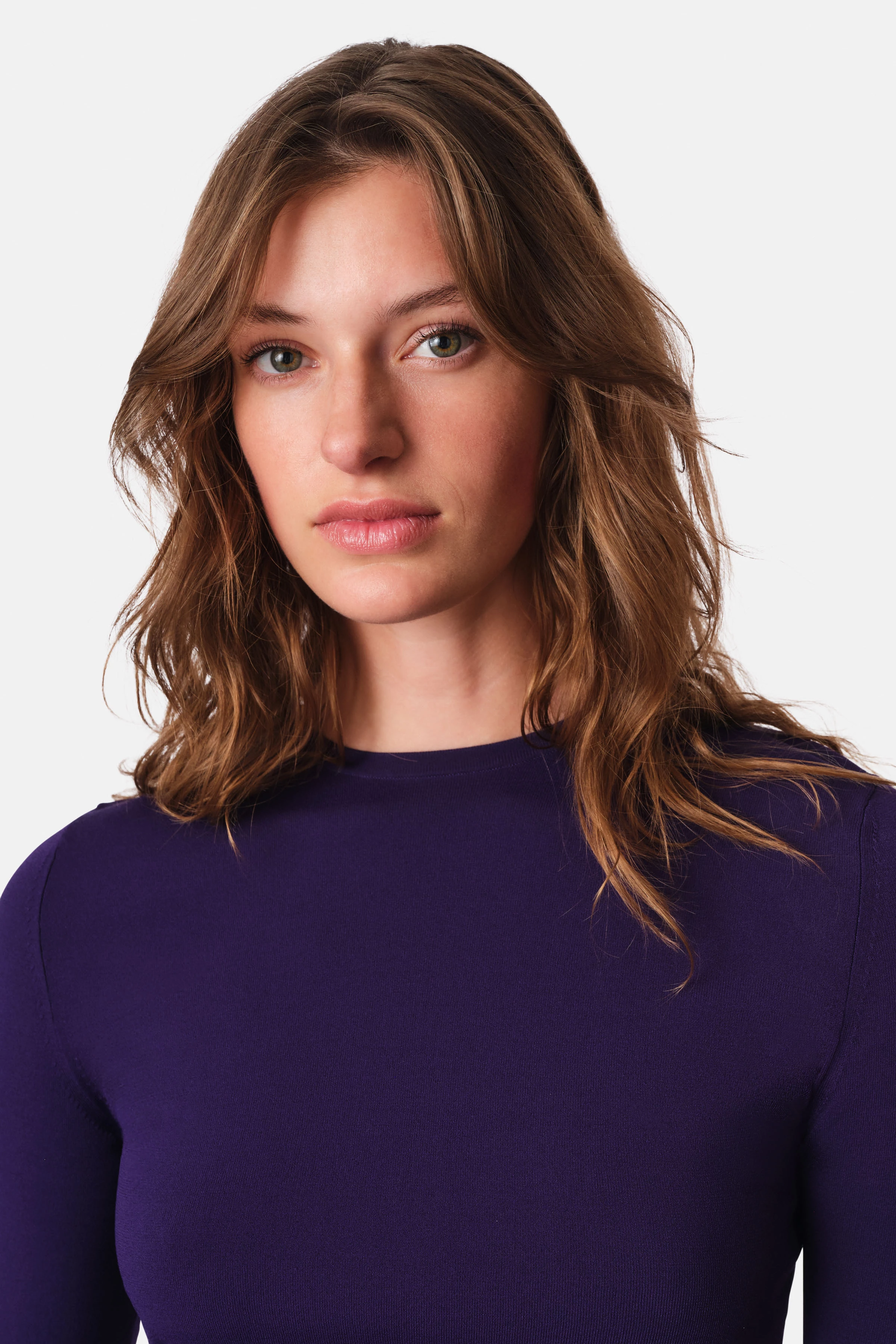 569141 Women knit sweater ANETKA in purple from DRYKORN