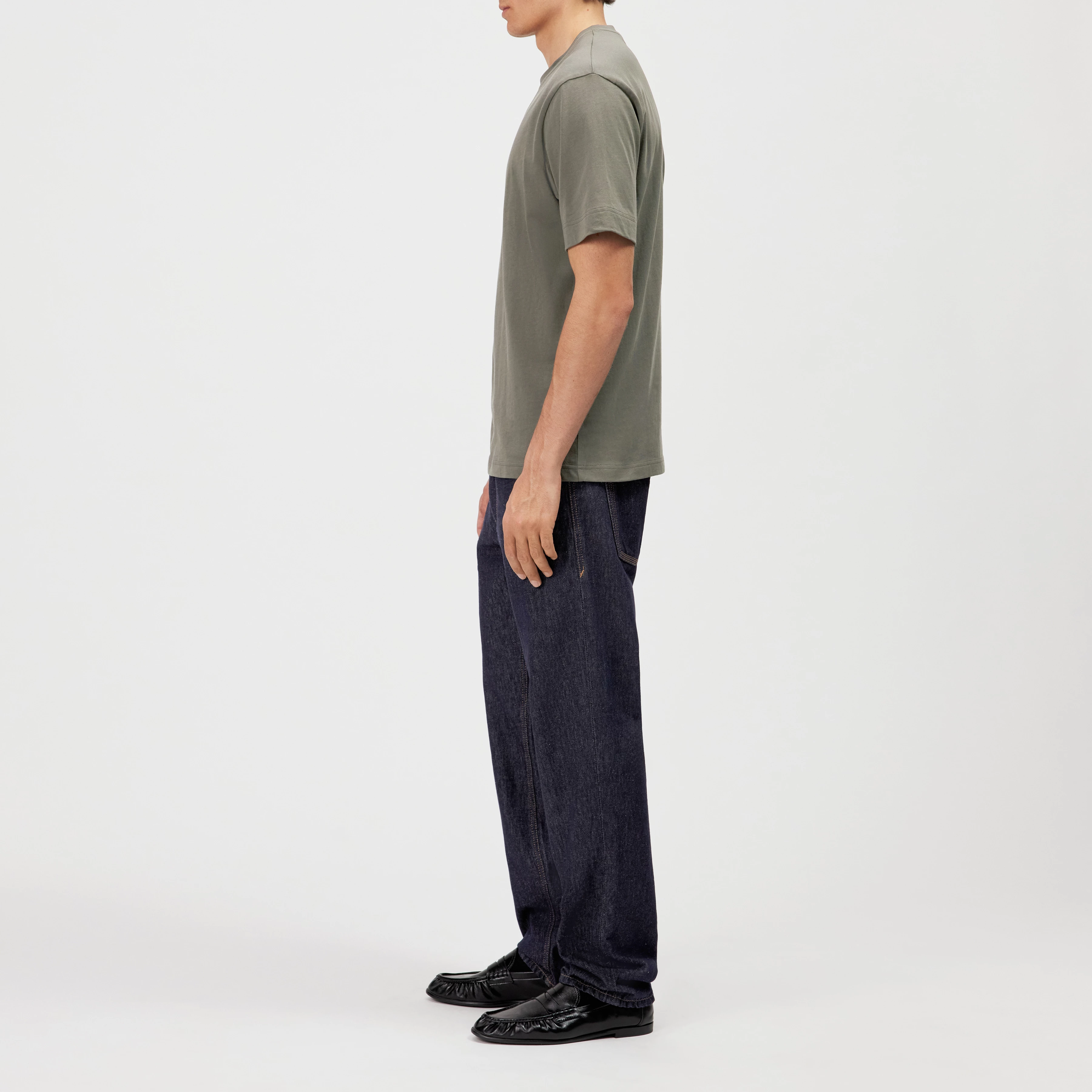 RAPHAEL - T-shirt in pure cotton - men - green - Seitenansicht