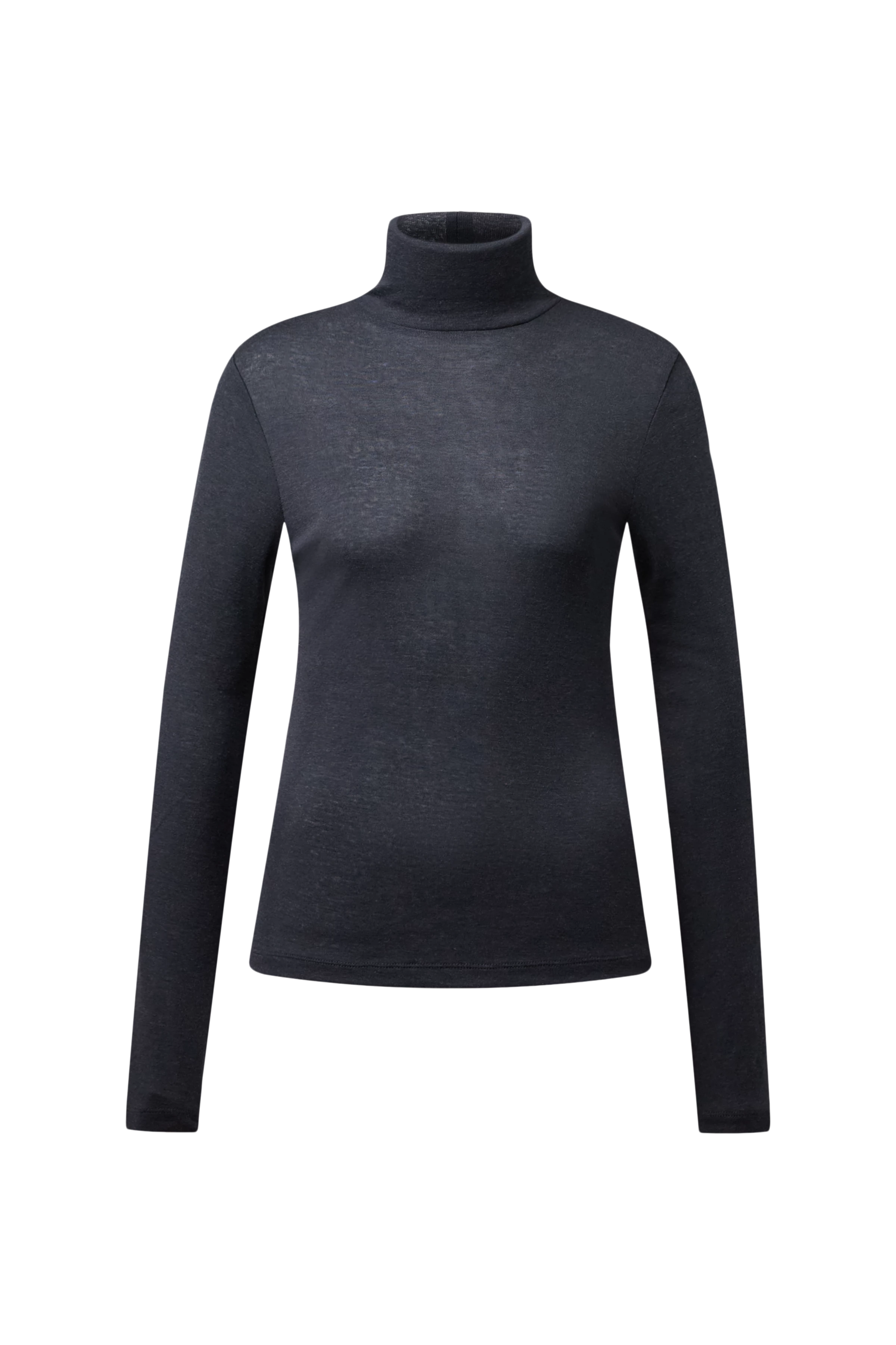 ZERAFNE - Slim long sleeve in lyocell-wool blend - women - grey - Freisteller Frontansicht