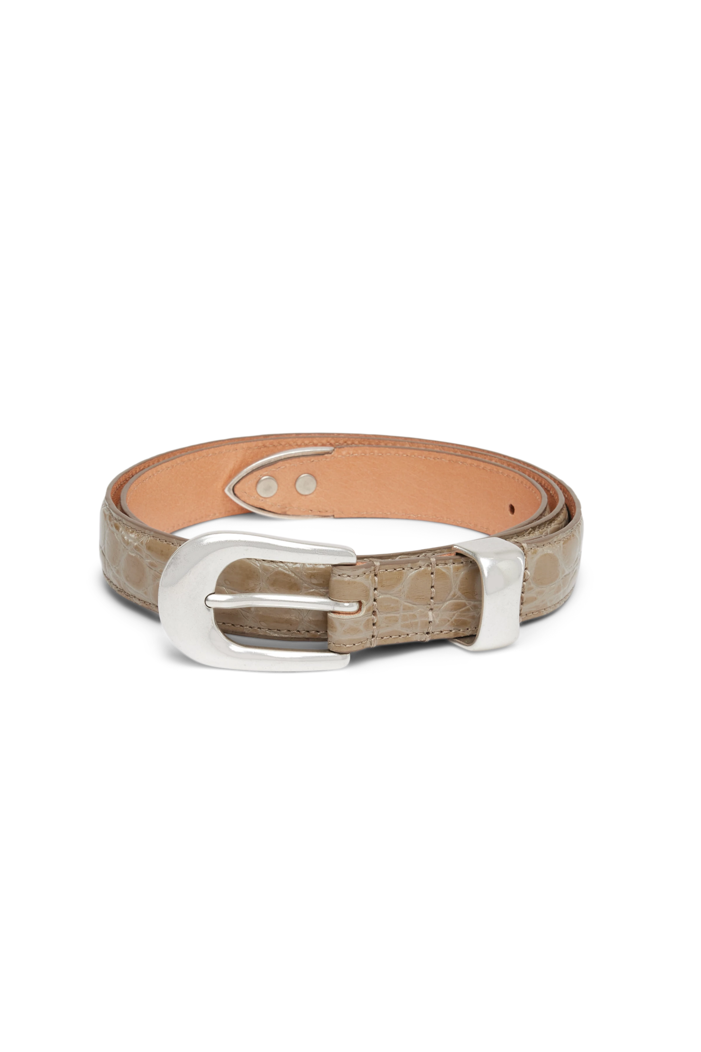 JOKO - Gürtel in Leder - Unisex - beige - Freisteller Frontansicht