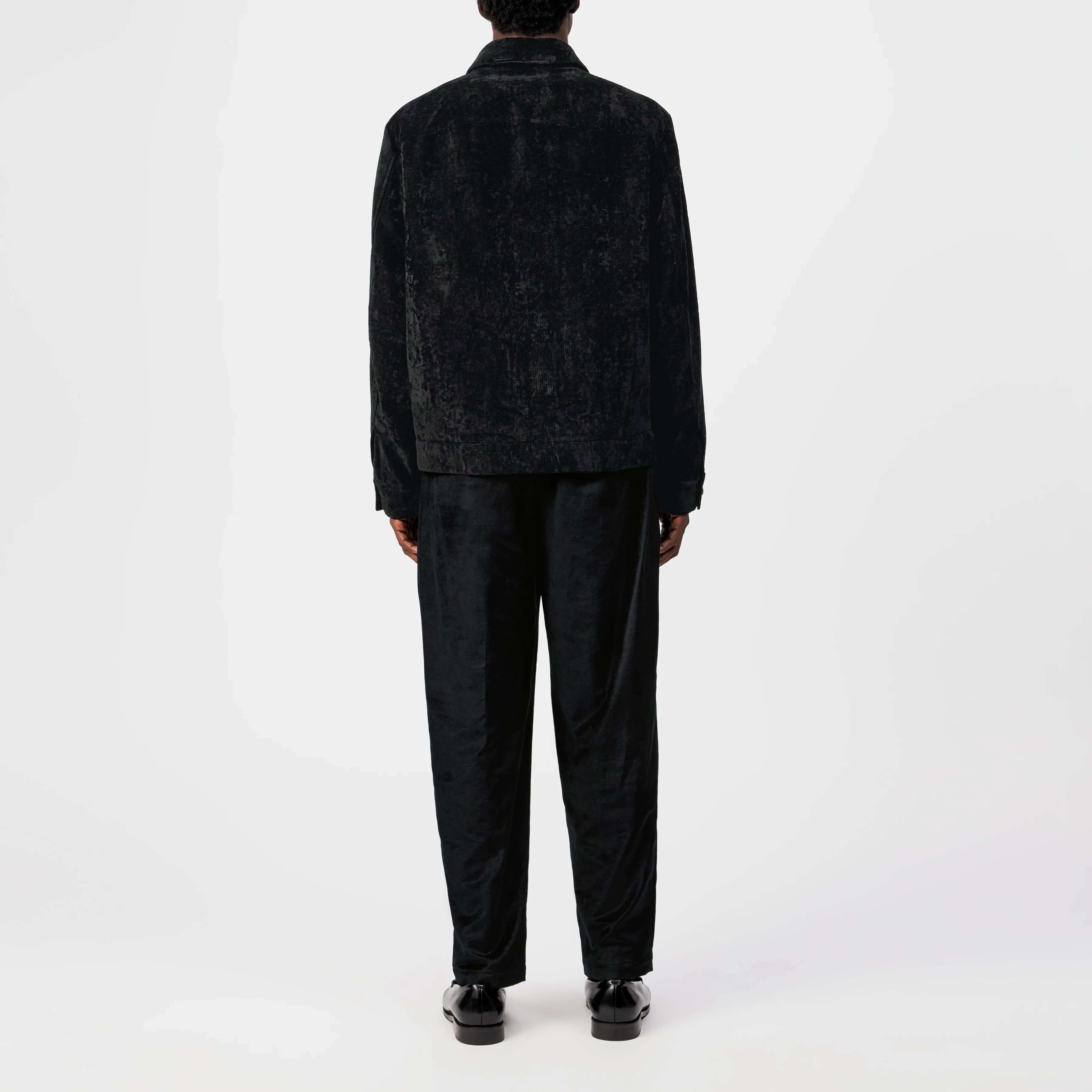 RIKKA_2 - Jacket in velvet - men - Natural Aluminium - Rückansicht