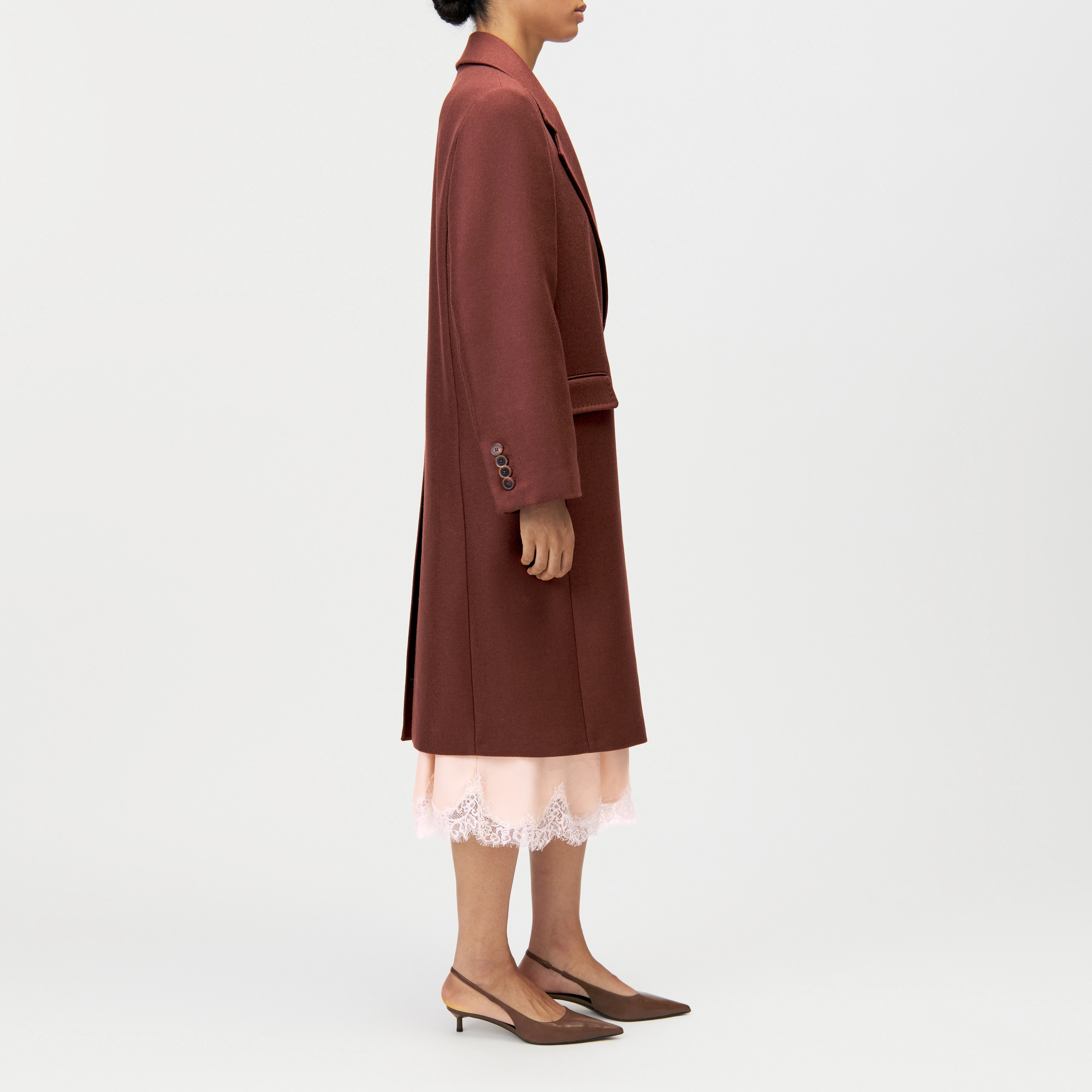 WALDRON_1 - Manteau oversized pure laine vierge - women - marron - Seitenansicht