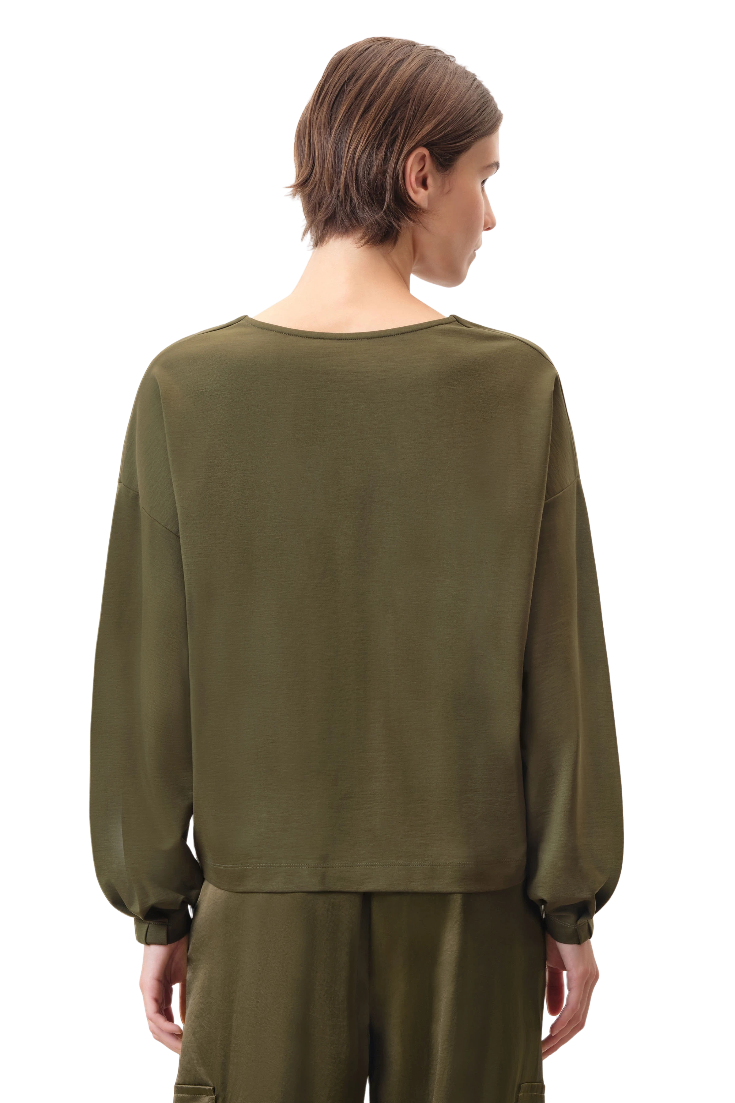 GADESSY - Longsleeve in Lyocell-Mix - Damen - braun - Rückansicht