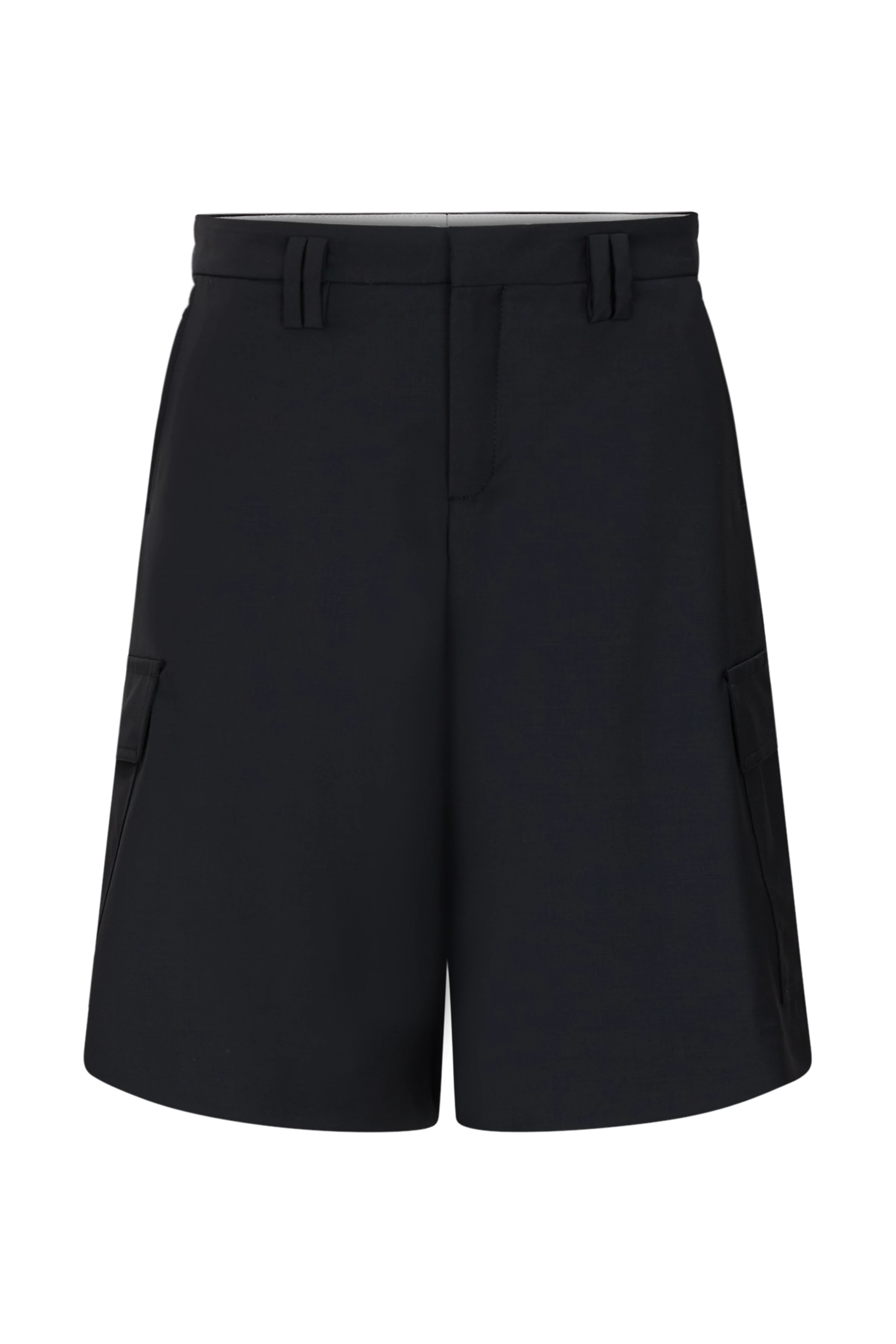 TRAIL - Cargo shorts in bi-stretch wool - women - Natural Aluminium - Freisteller Frontansicht