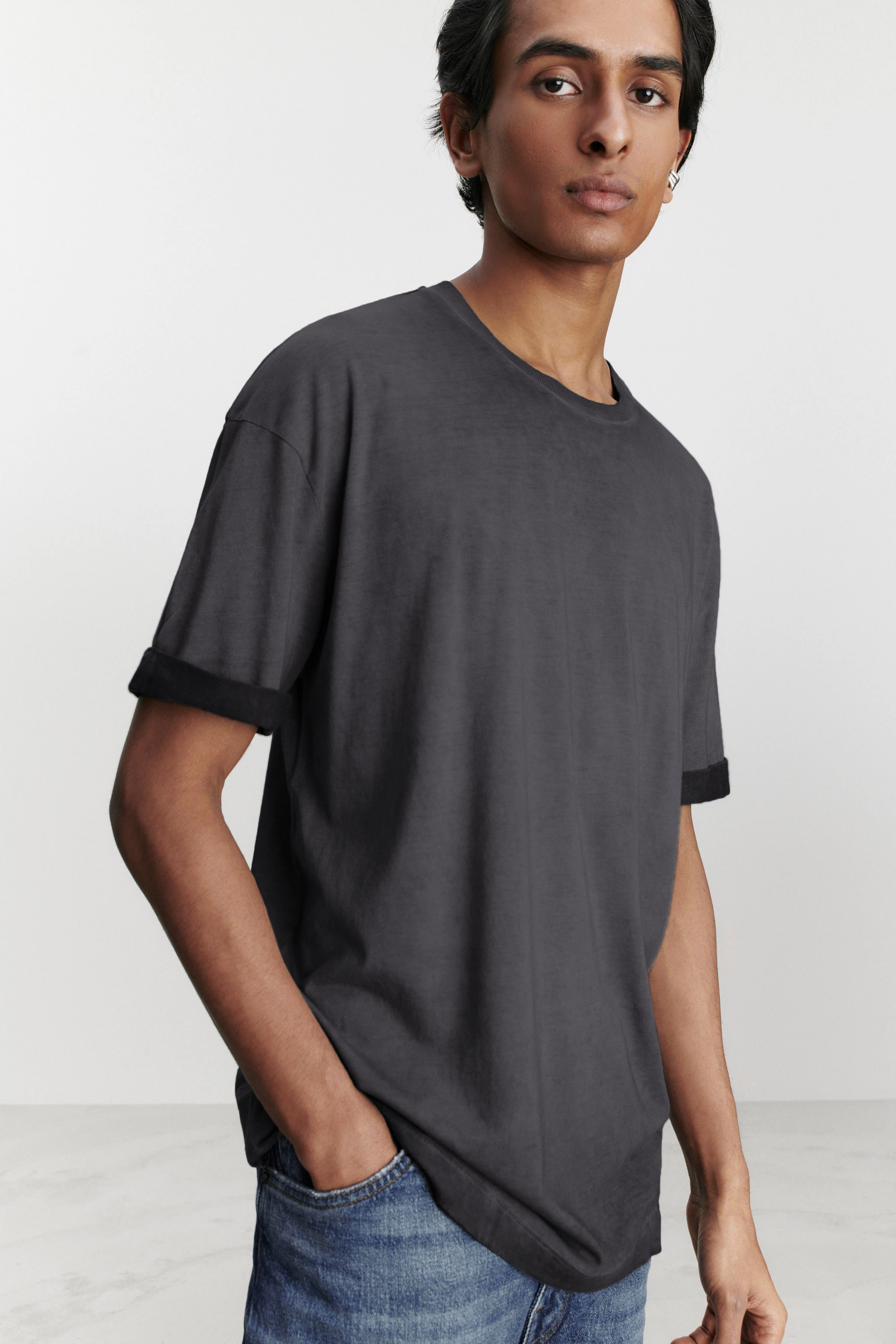 THILO - relaxed fit t-shirt made of modal mix - men - grey - Frontansicht