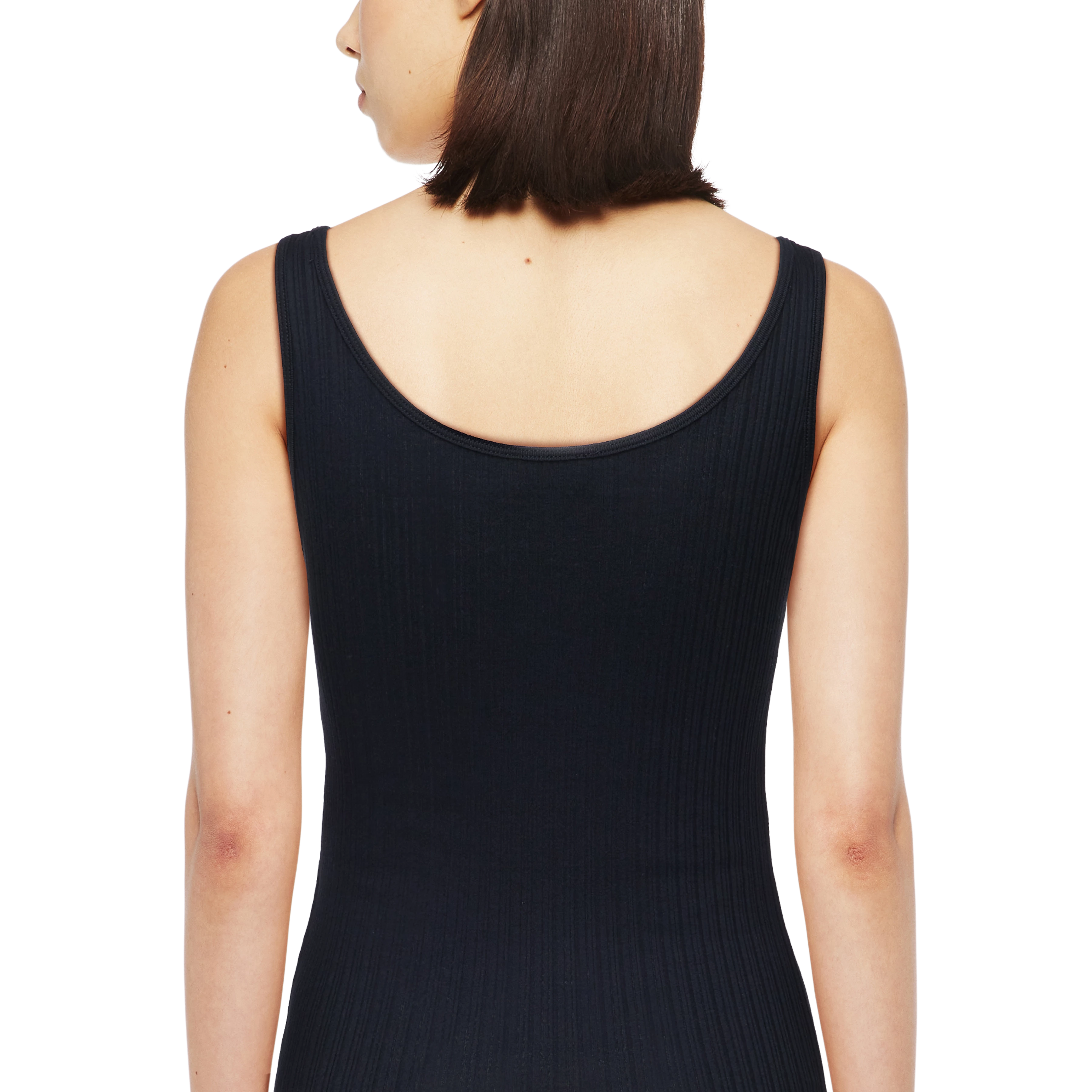 VENDICA - Jersey top in blended cotton modal - women - Natural Aluminium - Detailansicht am Model