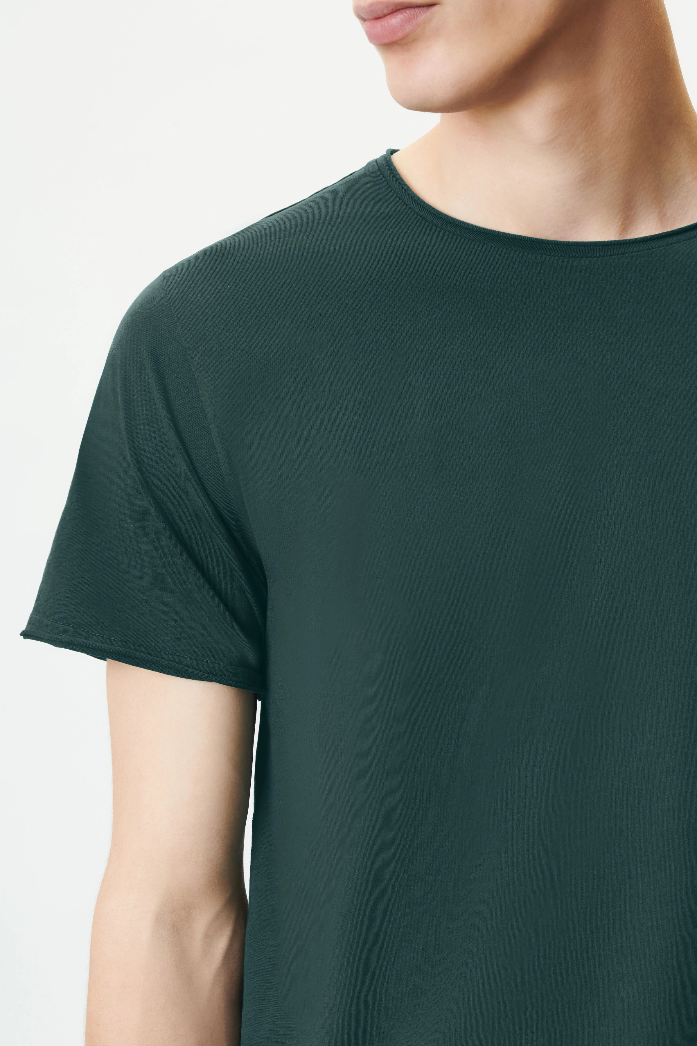 KENDRICK - cotton relaxed fit t-shirt - men - green - Seitenansicht