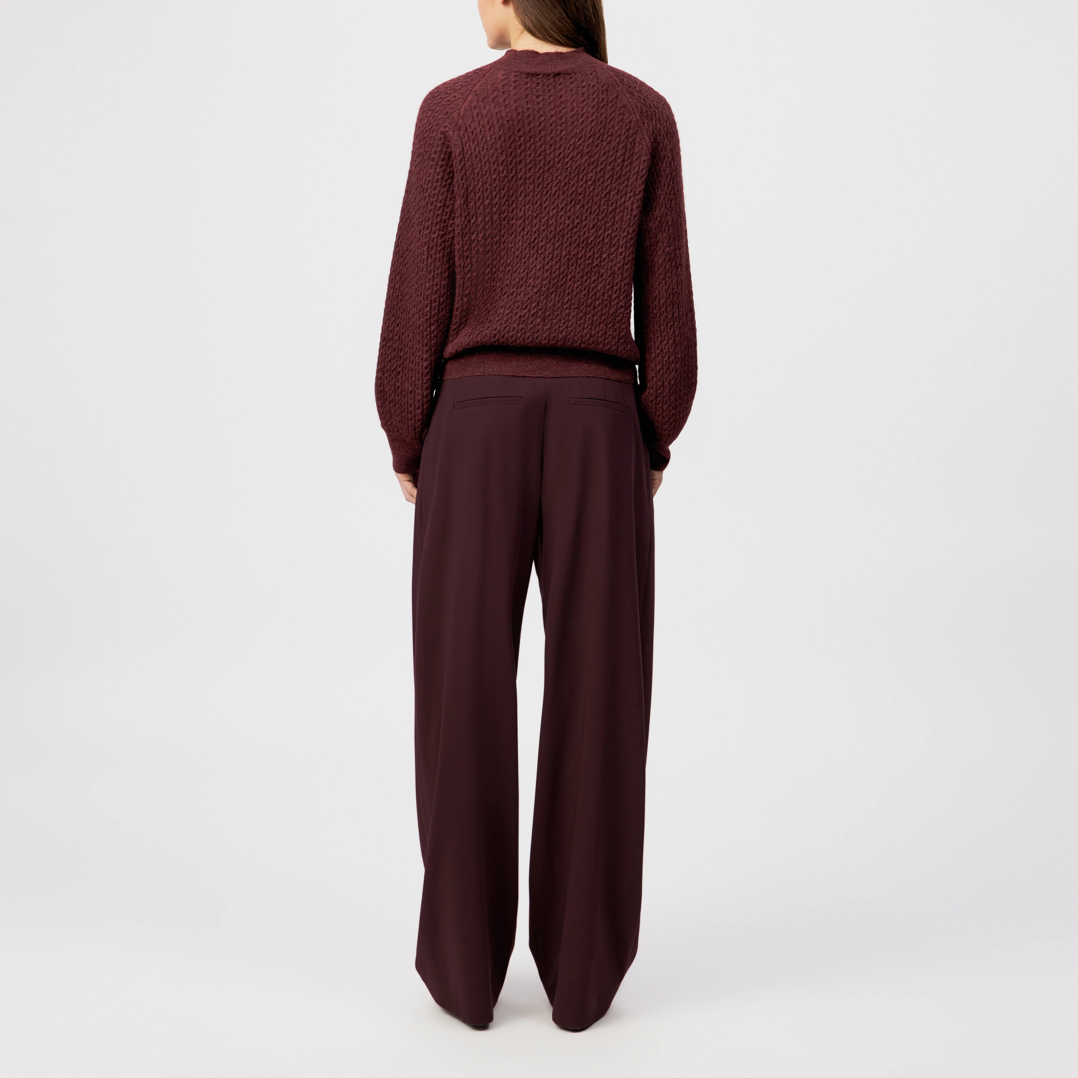 LARELYA_2 - Luxurious Suri alpaca blend jumper - women - red - Rückansicht