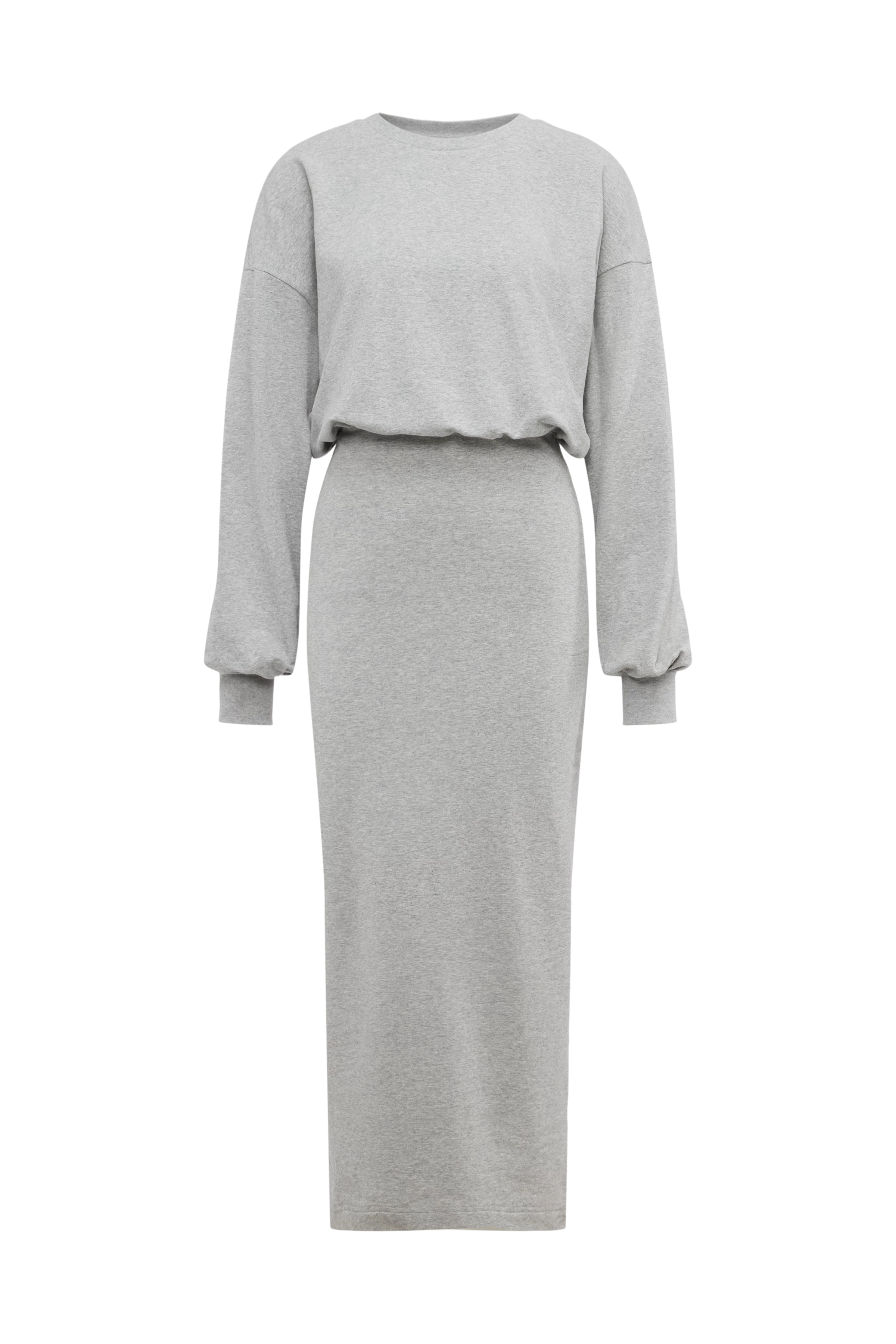 VILIAN - Kleid in Baumwoll-Mix - Damen - grau - Freisteller Frontansicht