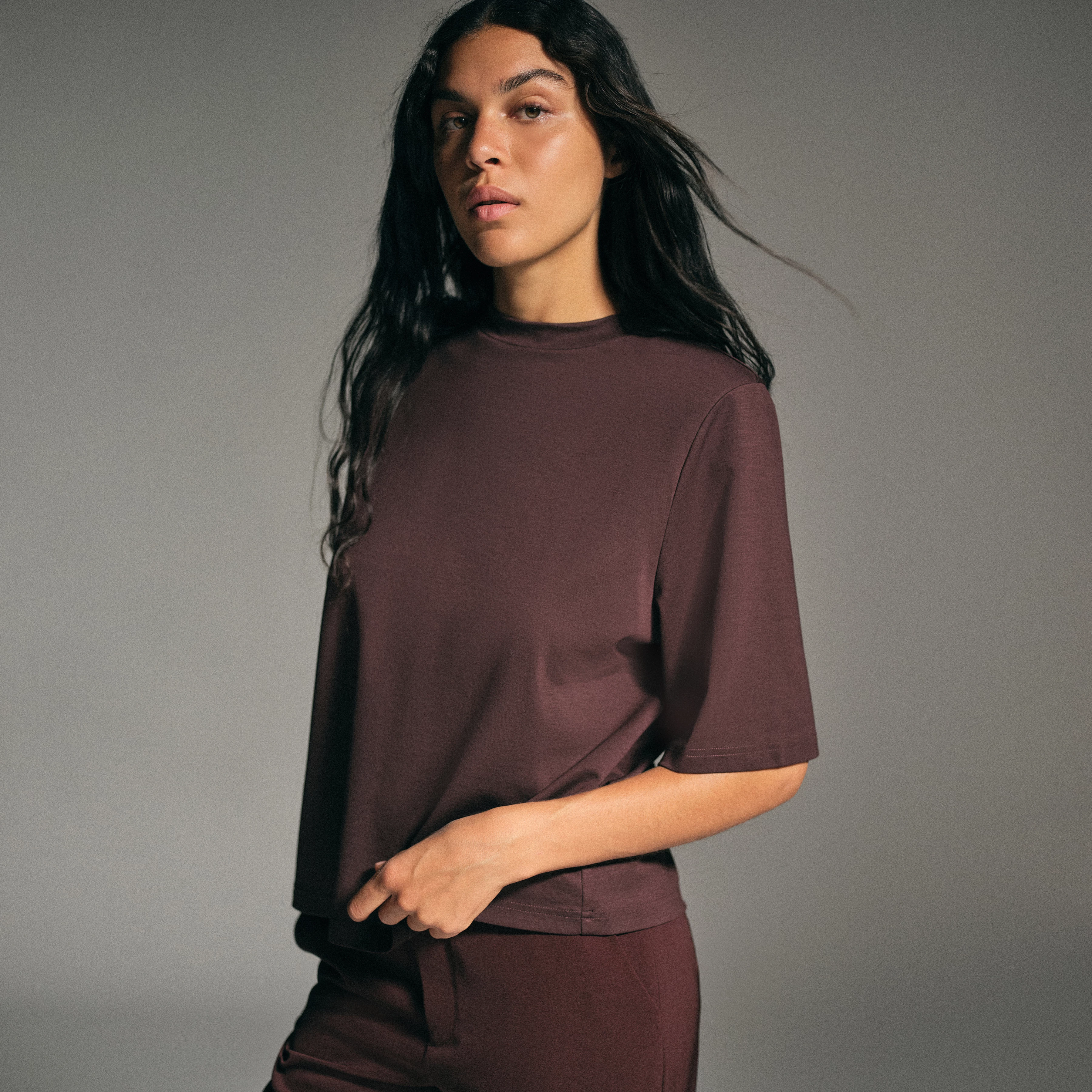 TADURA - T-shirt in lyocell blend - women - red