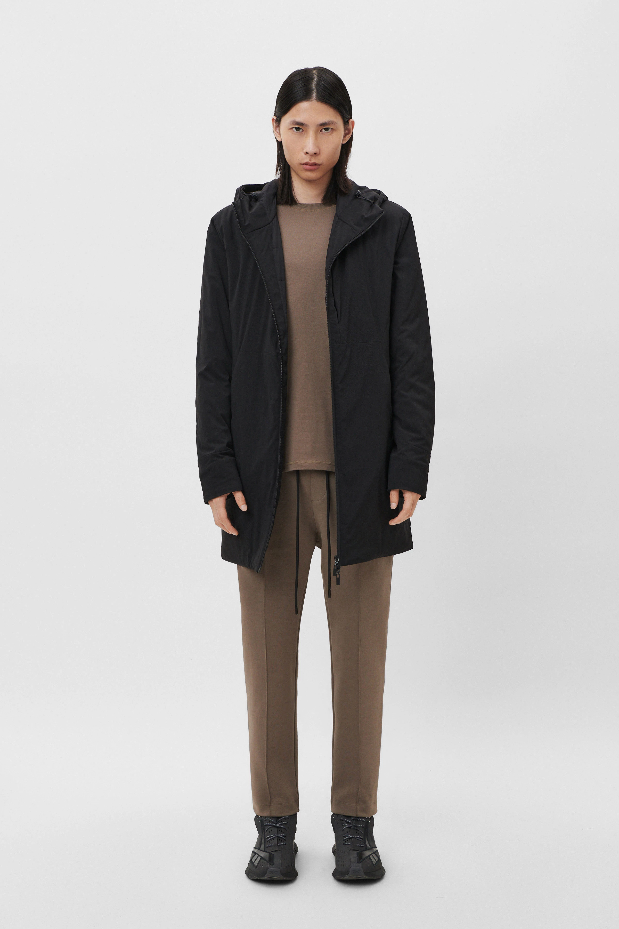 DENYO - lightweight parka - men - black - Ganzkörper-Frontansicht