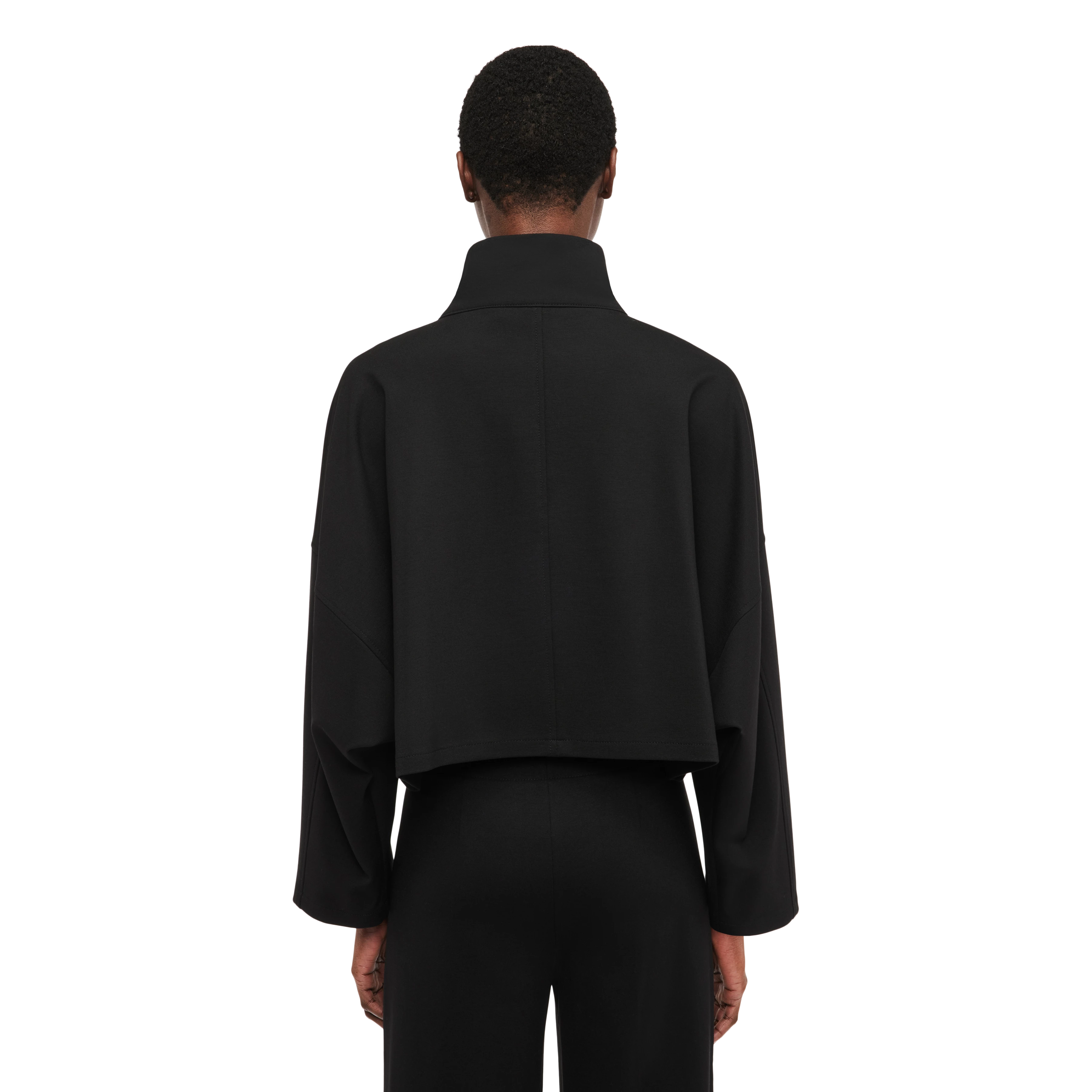 ELSTOW - Oversized jacket in jersey - women - Natural Aluminium - Rückansicht