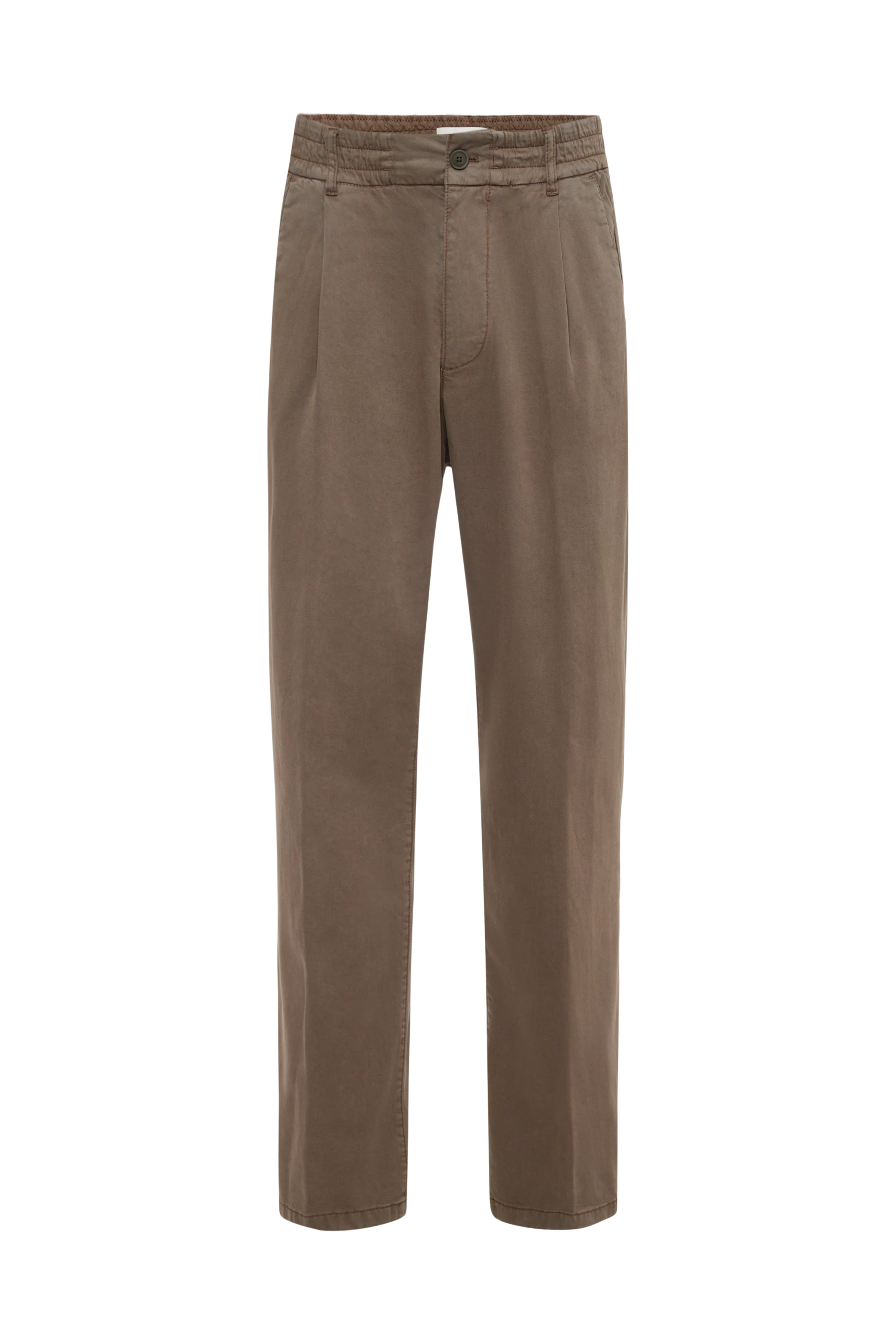 CHASY_RGLR - Casual Hose mit Bundfalte in softer Baumwolle - Herren - grün - Freisteller Frontansicht
