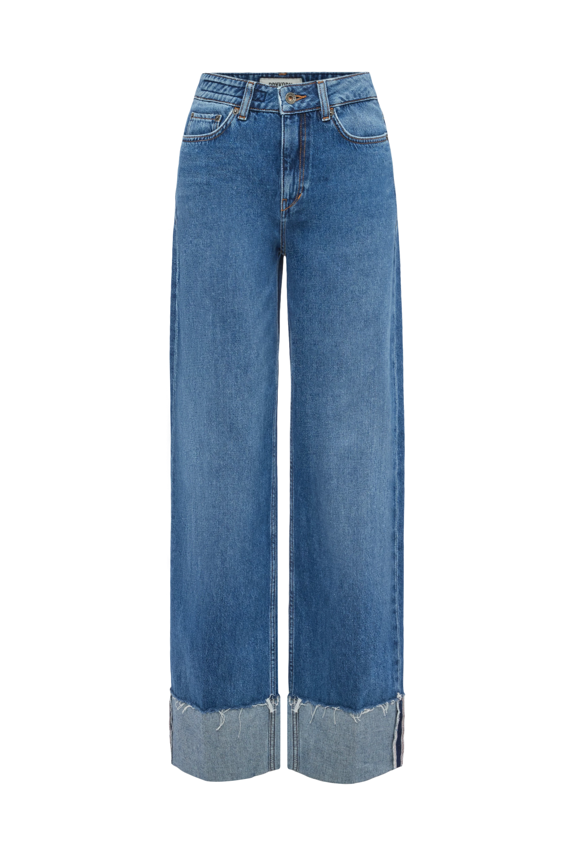 MEDLEY_2 - Mid-Waist Jeans in Mid-Blue Denim - Damen - blau - Freisteller Frontansicht