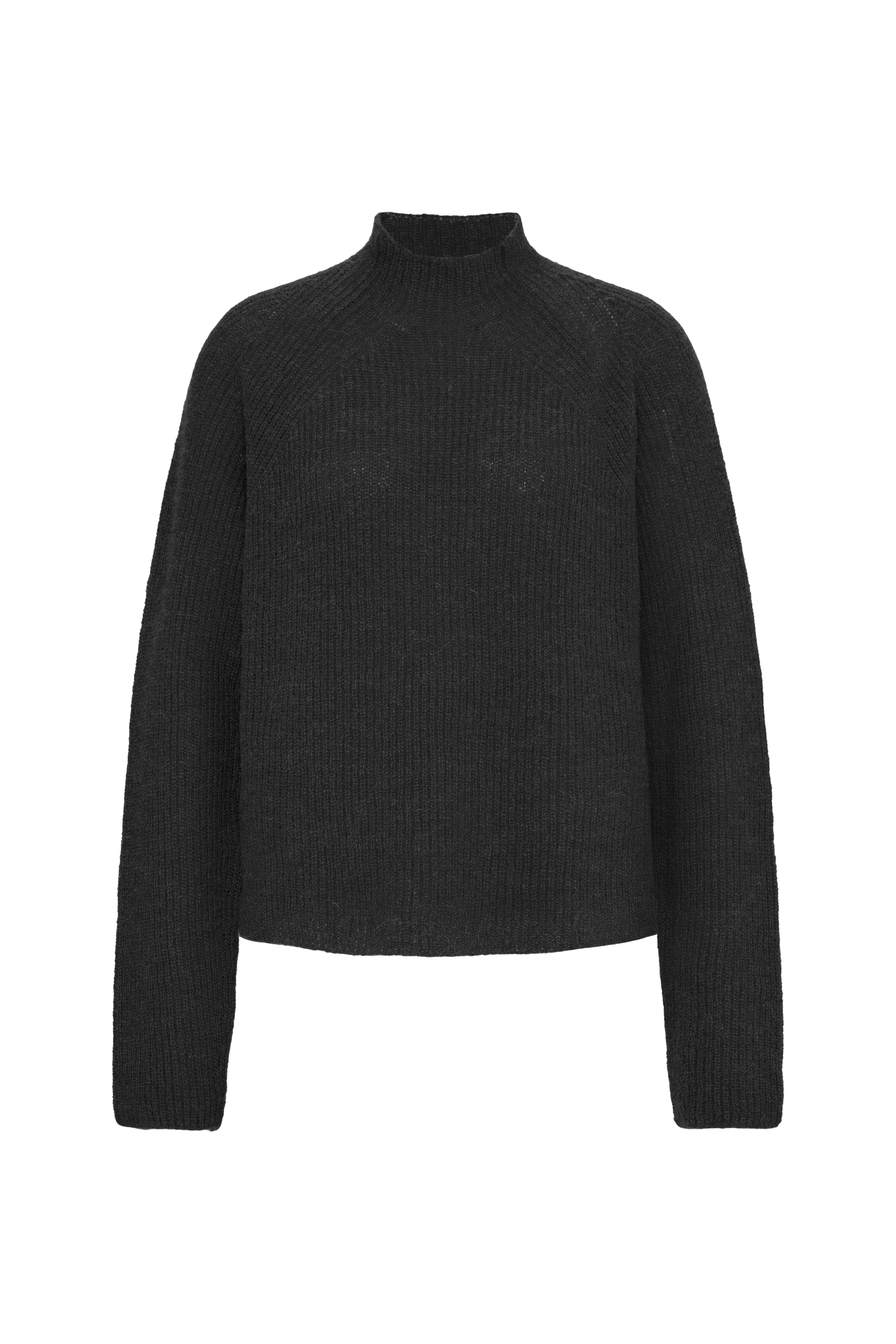 IONYA - Sweater with turtle neck in alpaca wool mix - women - Natural Aluminium - Freisteller Frontansicht