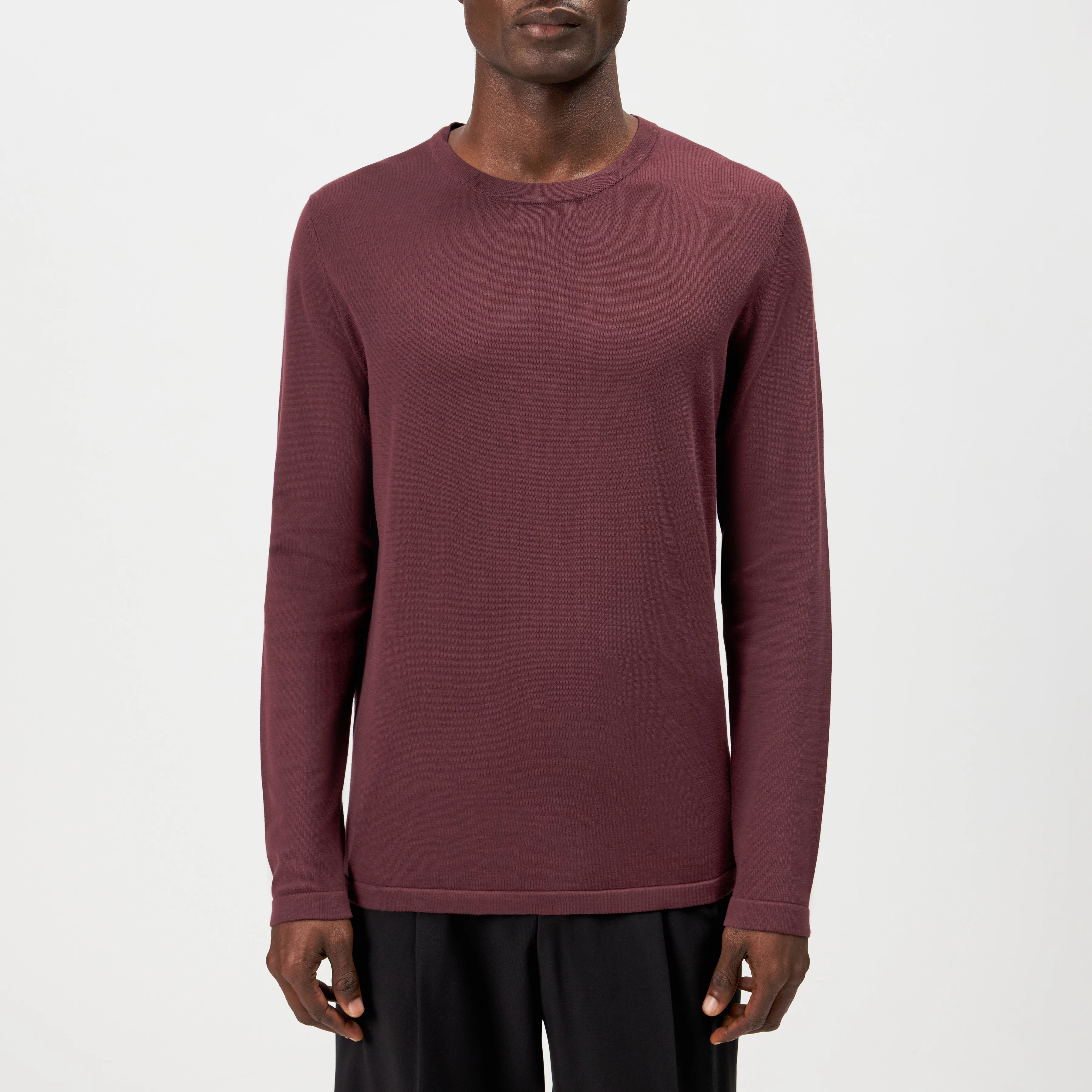 IRMINO - Long sleeve in pure cotton - men - red - Frontansicht