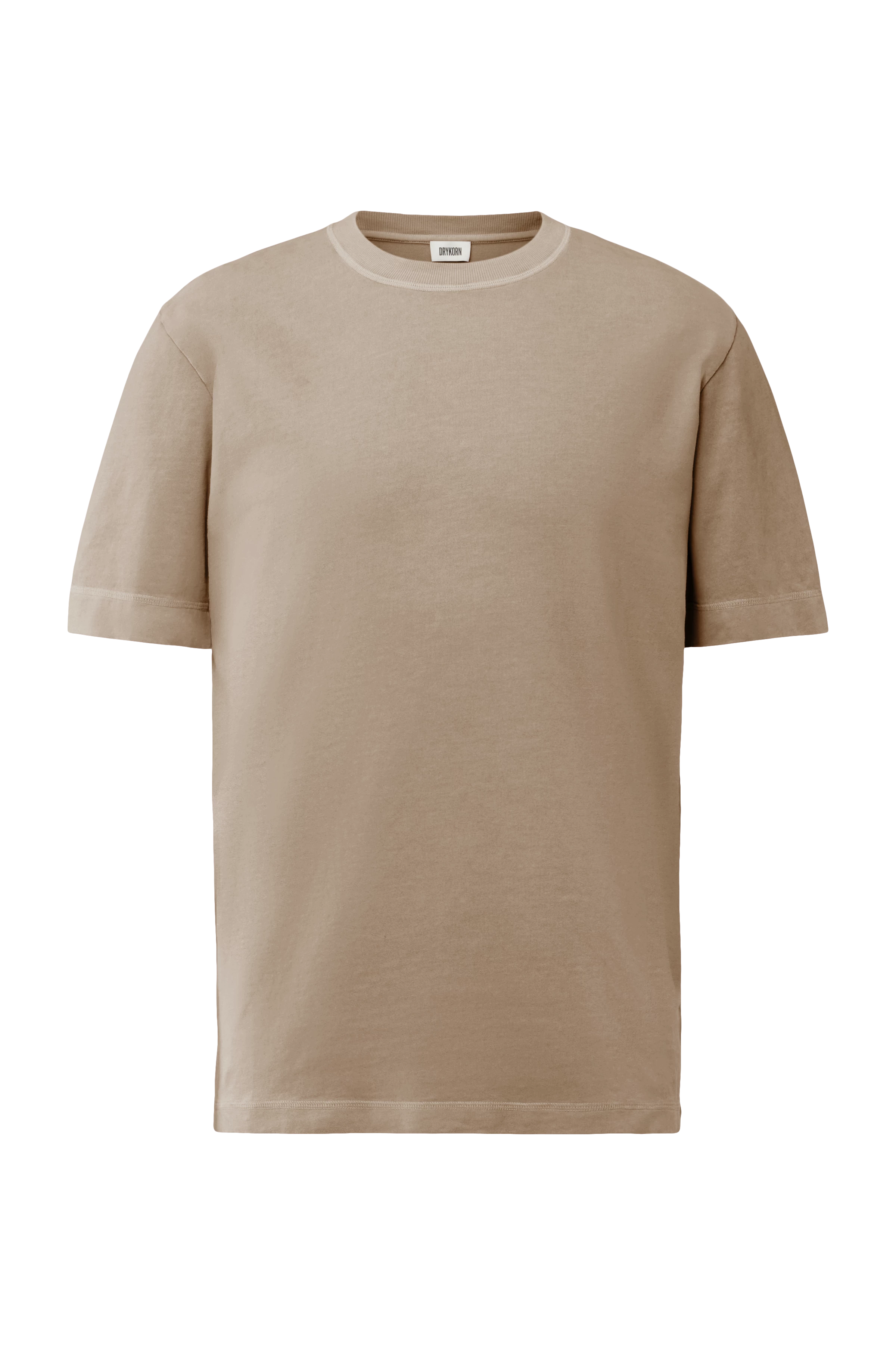RAPHAEL - T-shirt in washed look - men - brown - Freisteller Frontansicht