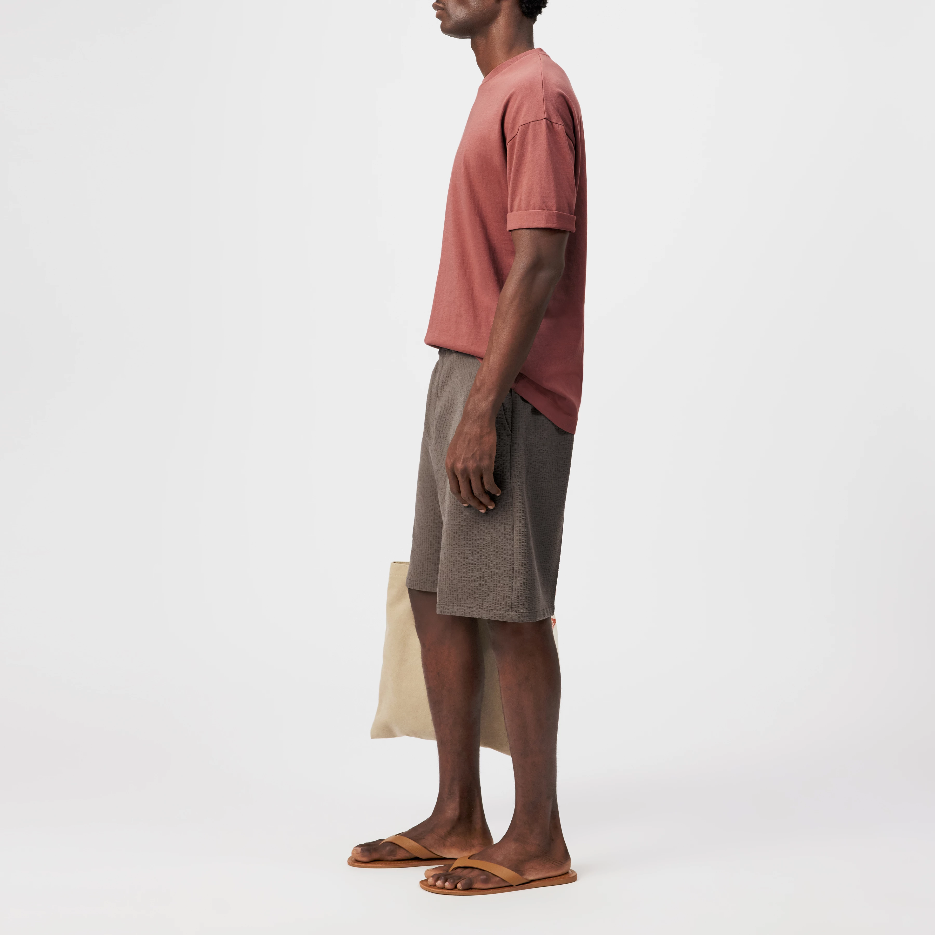 THILO - Relaxed fit T-shirt in pure cotton - men - orange - Seitenansicht