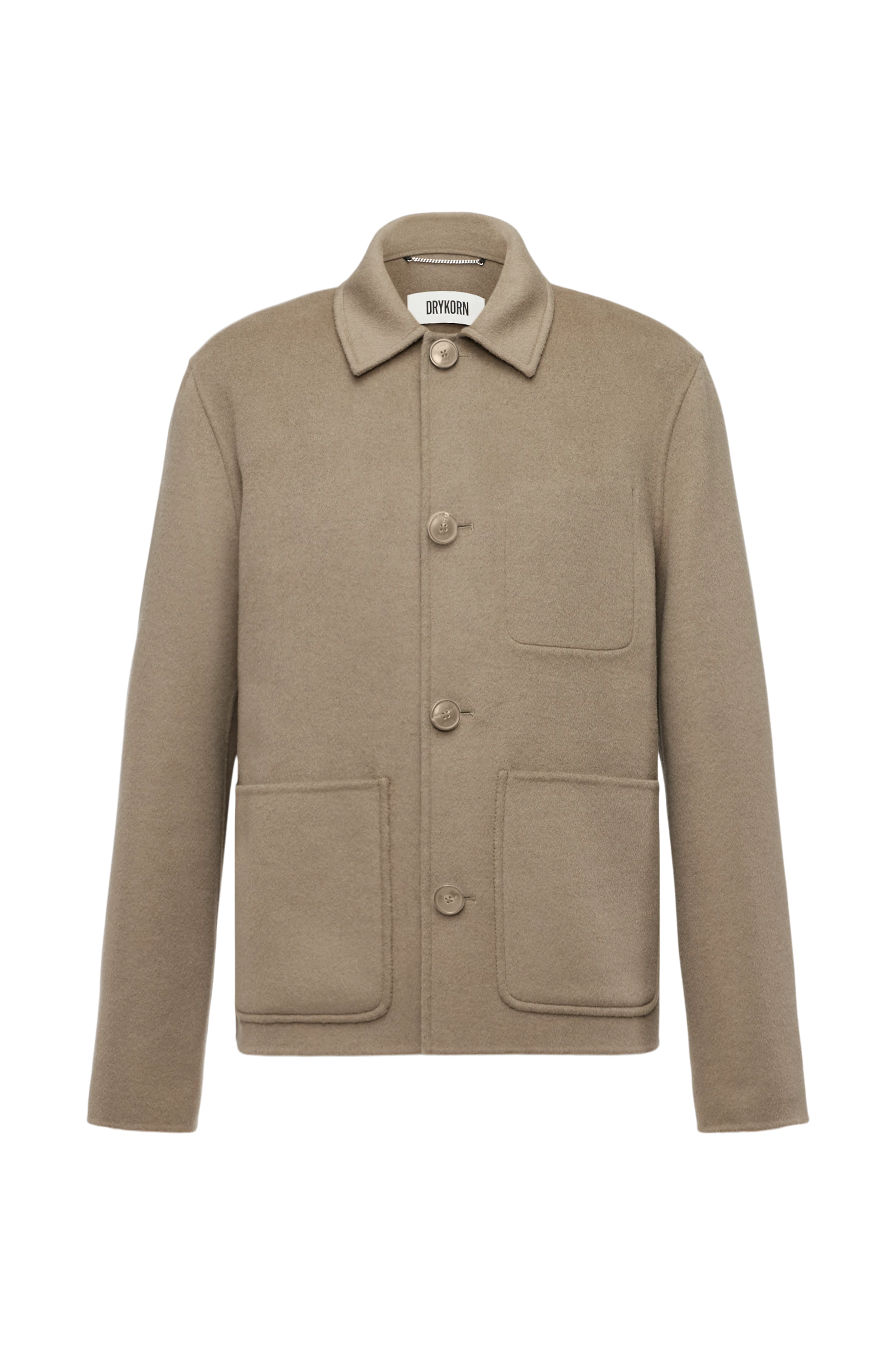 MAKONA - Indoor Jacke in Woll-Doubleface - Herren - braun - Freisteller Frontansicht