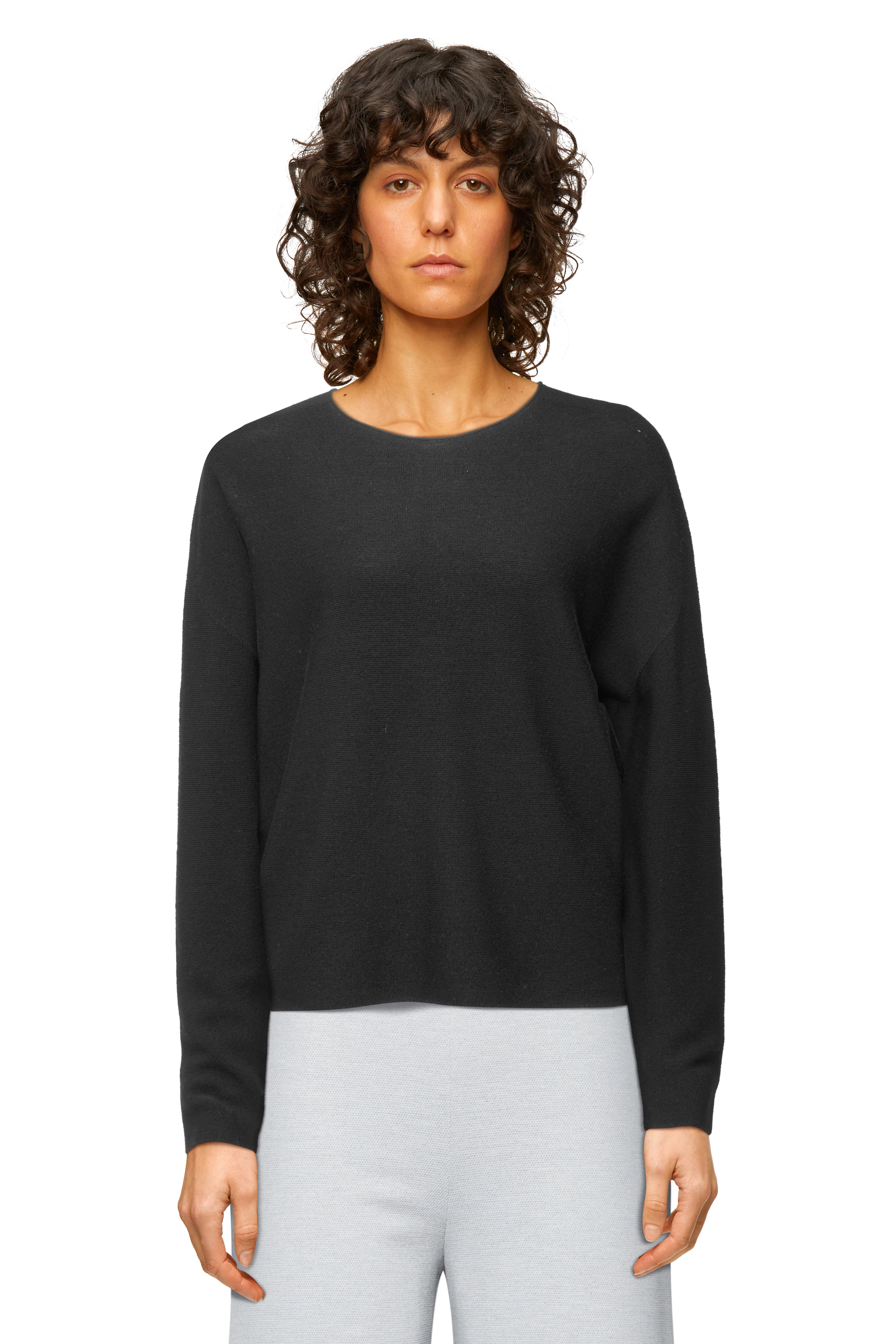 Beige Crew Neck Drykorn Oversize Pullover MELISE 1000 L 10#88